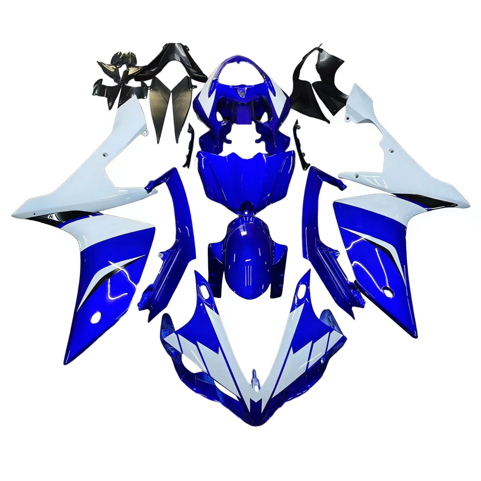 Carénages Amotopart 2007-2008 Yamaha YZF-R1 Bleu Blanc R1 Generic