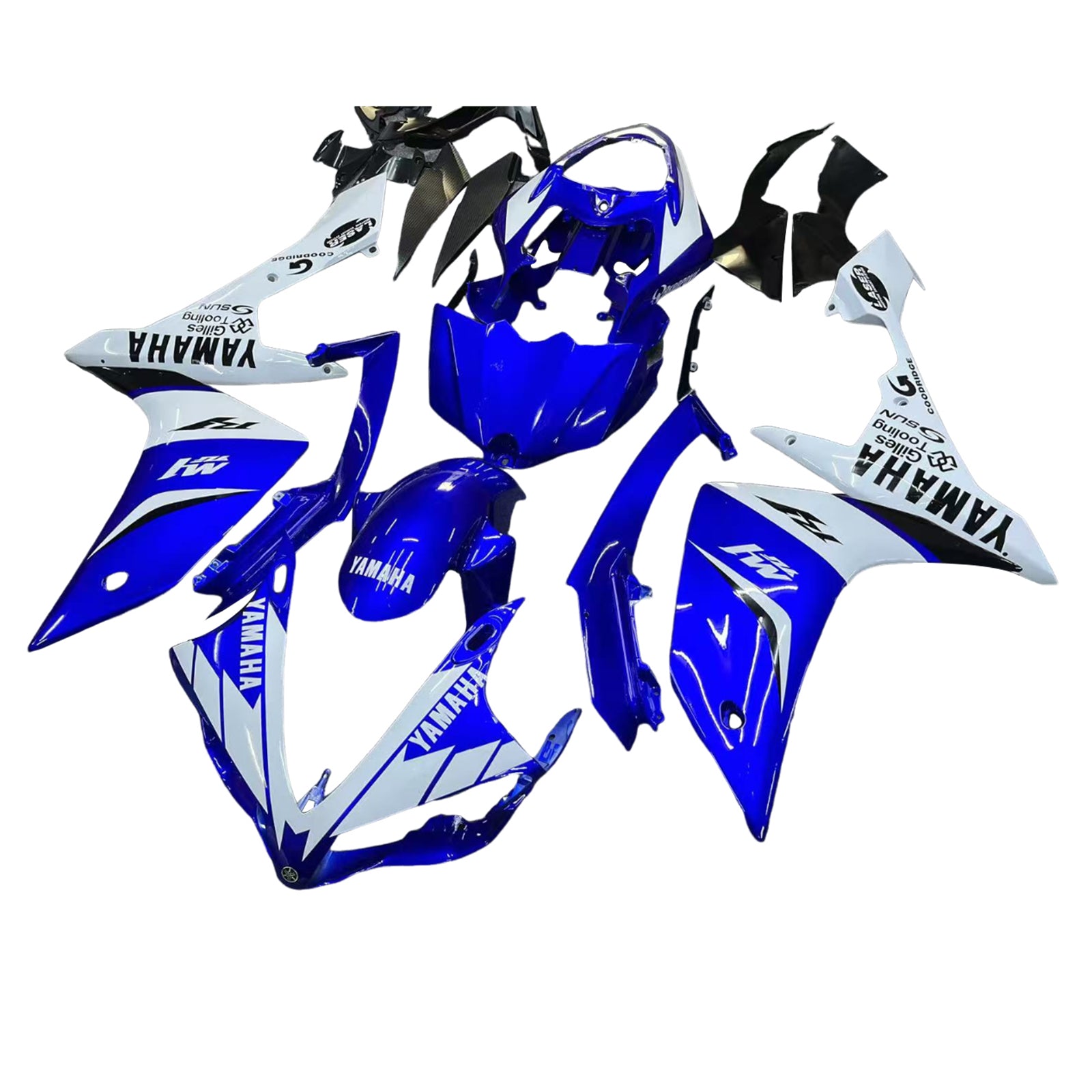 Amotopart stroomlijnkappen 2007-2008 Yamaha YZF-R1 Blauw Wit R1 Generiek