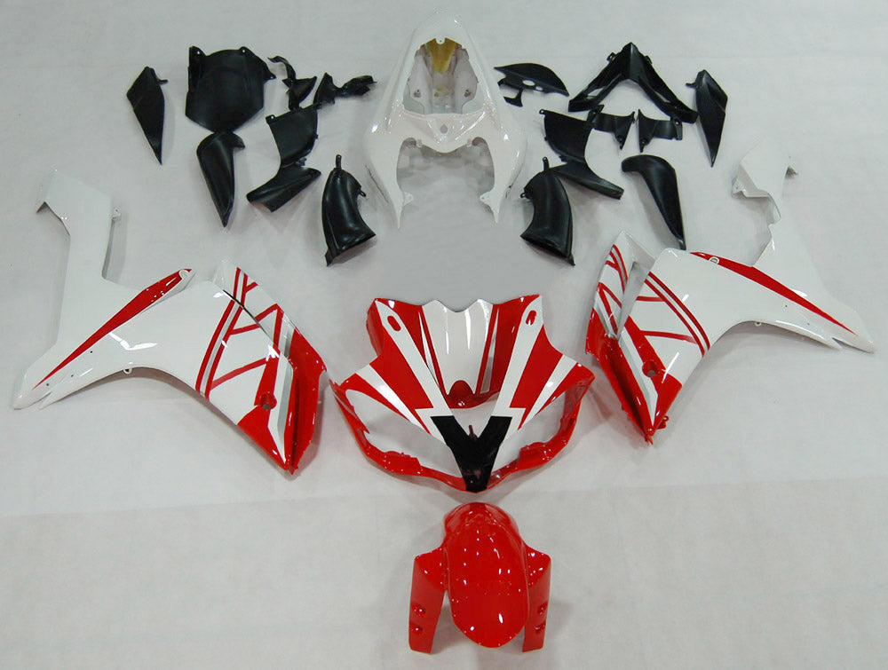 Carénages Amotopart 2007-2008 Yamaha YZF-R1 Rouge Blanc FIAT R1 Generic