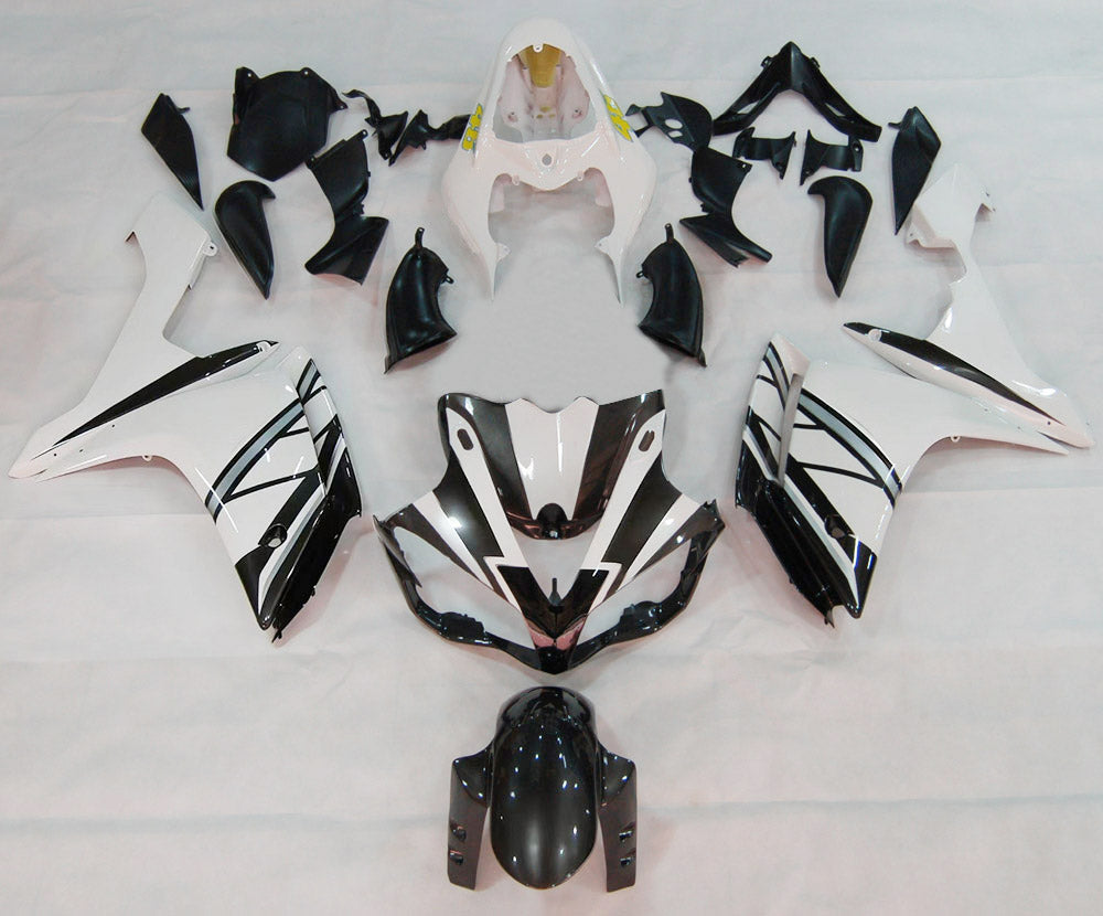 Carénages Amotopart 2007-2008 Yamaha YZF-R1 Noir Blanc FIAT R1 Generic