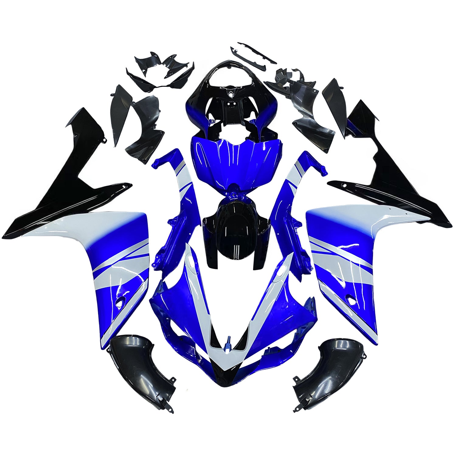 Carene Amotopart 2007-2008 Yamaha YZF-R1 Blu Nero BMC R1 Generico
