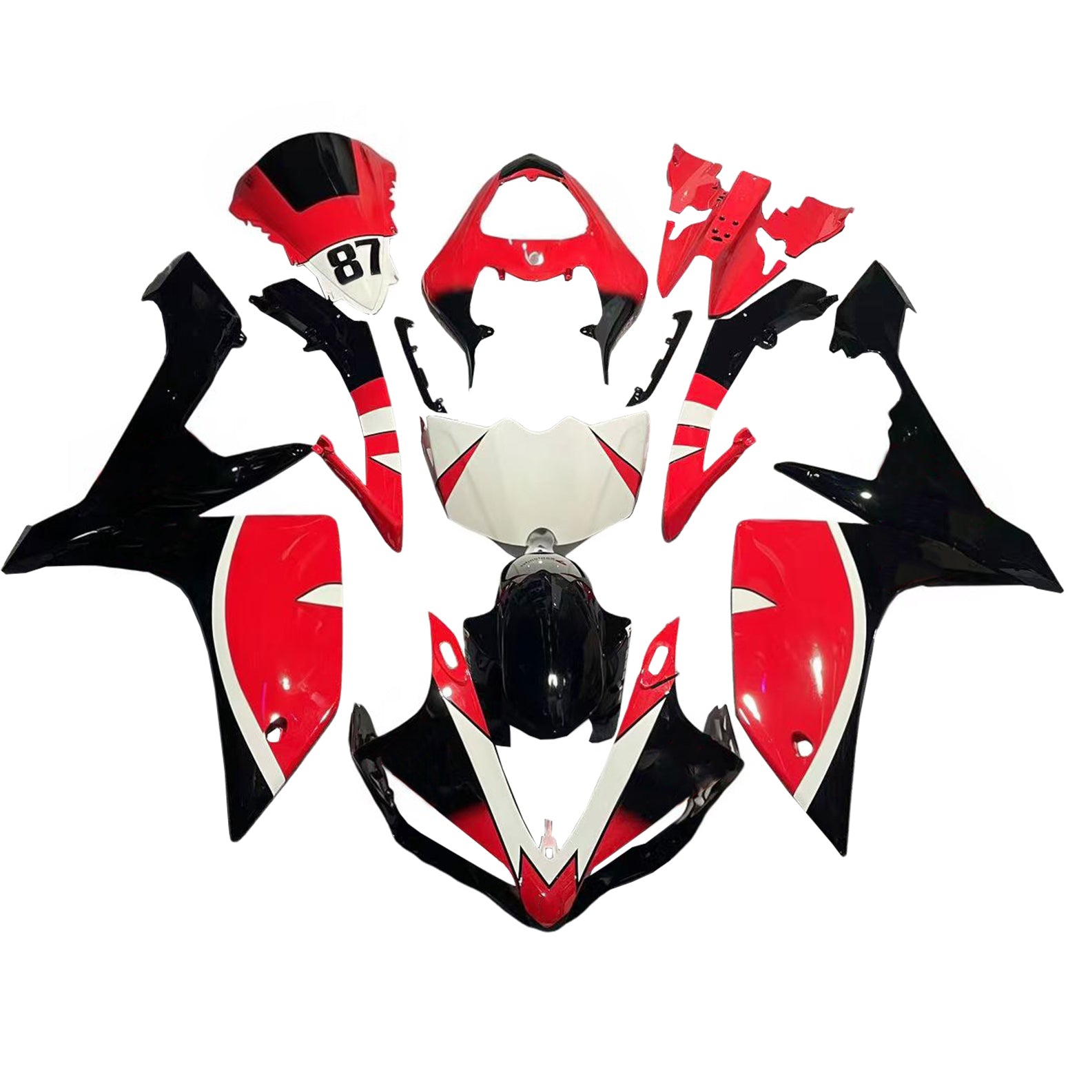 Kit de carénage Amotopart pour Yamaha YZF 1000 R1 2007-2008 générique