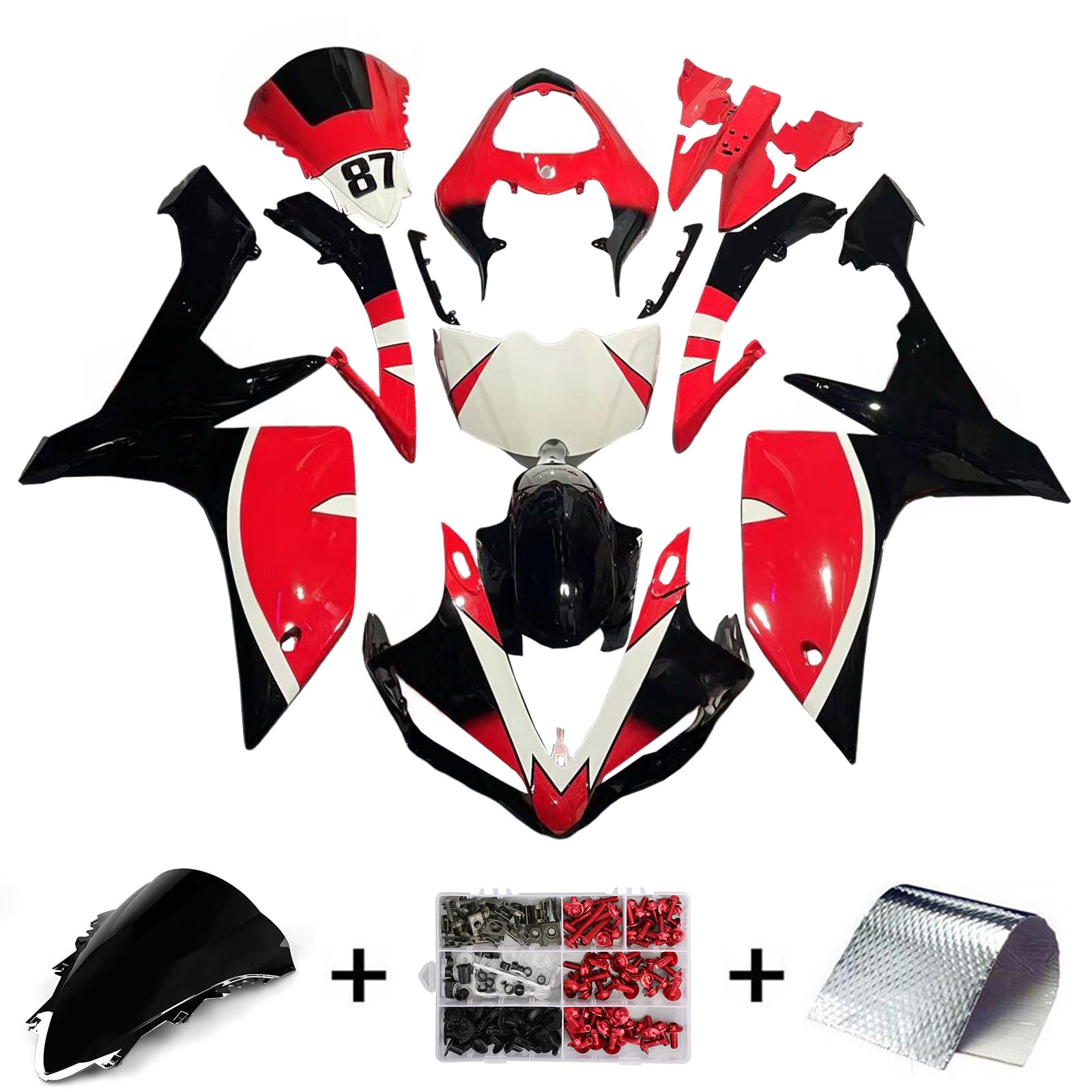 Kit de carénage Amotopart pour Yamaha YZF 1000 R1 2007-2008 générique