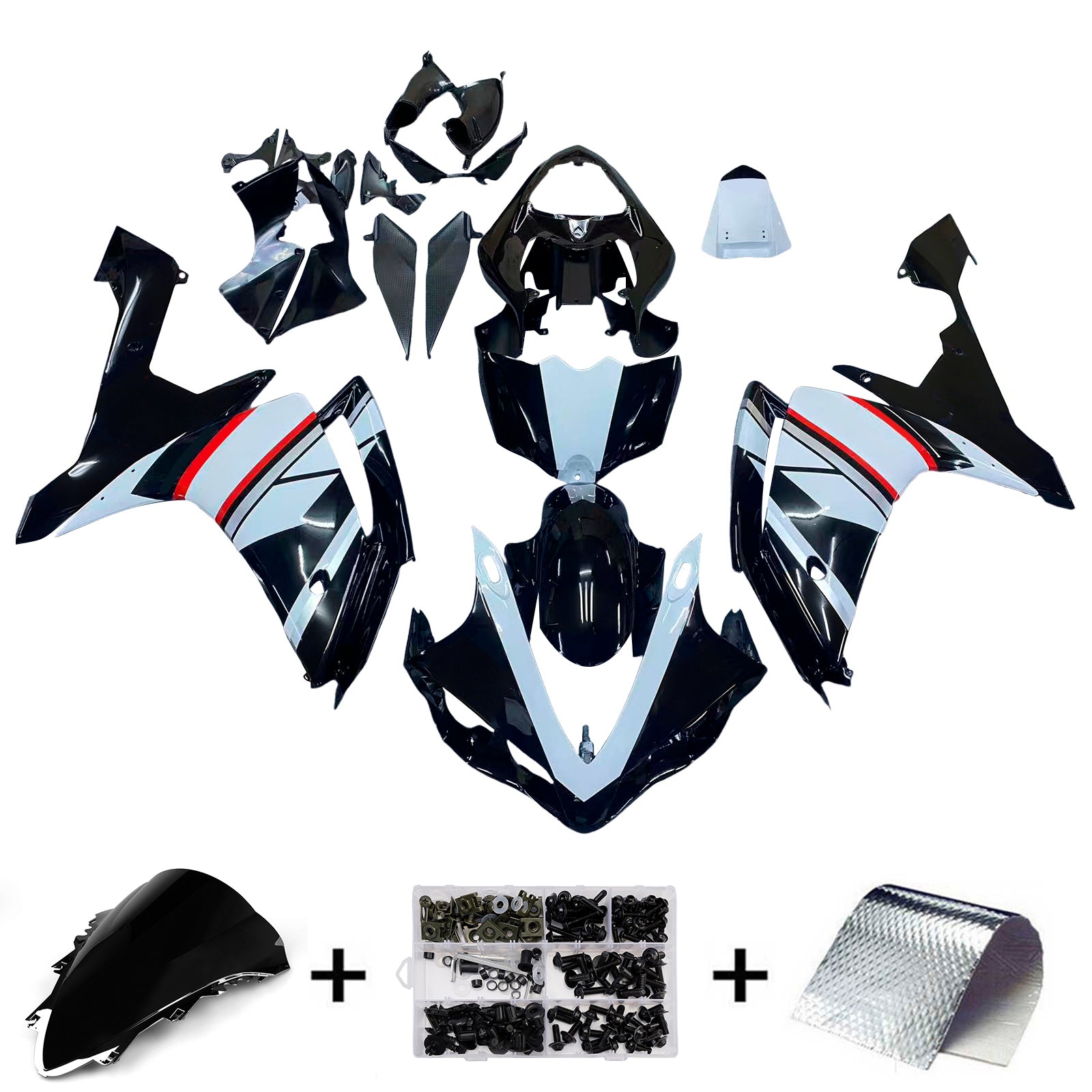 Yamaha YZF 1000 R1 2007-2008 ABS Plastic -sarjapakkaus Yamaha YZF: lle