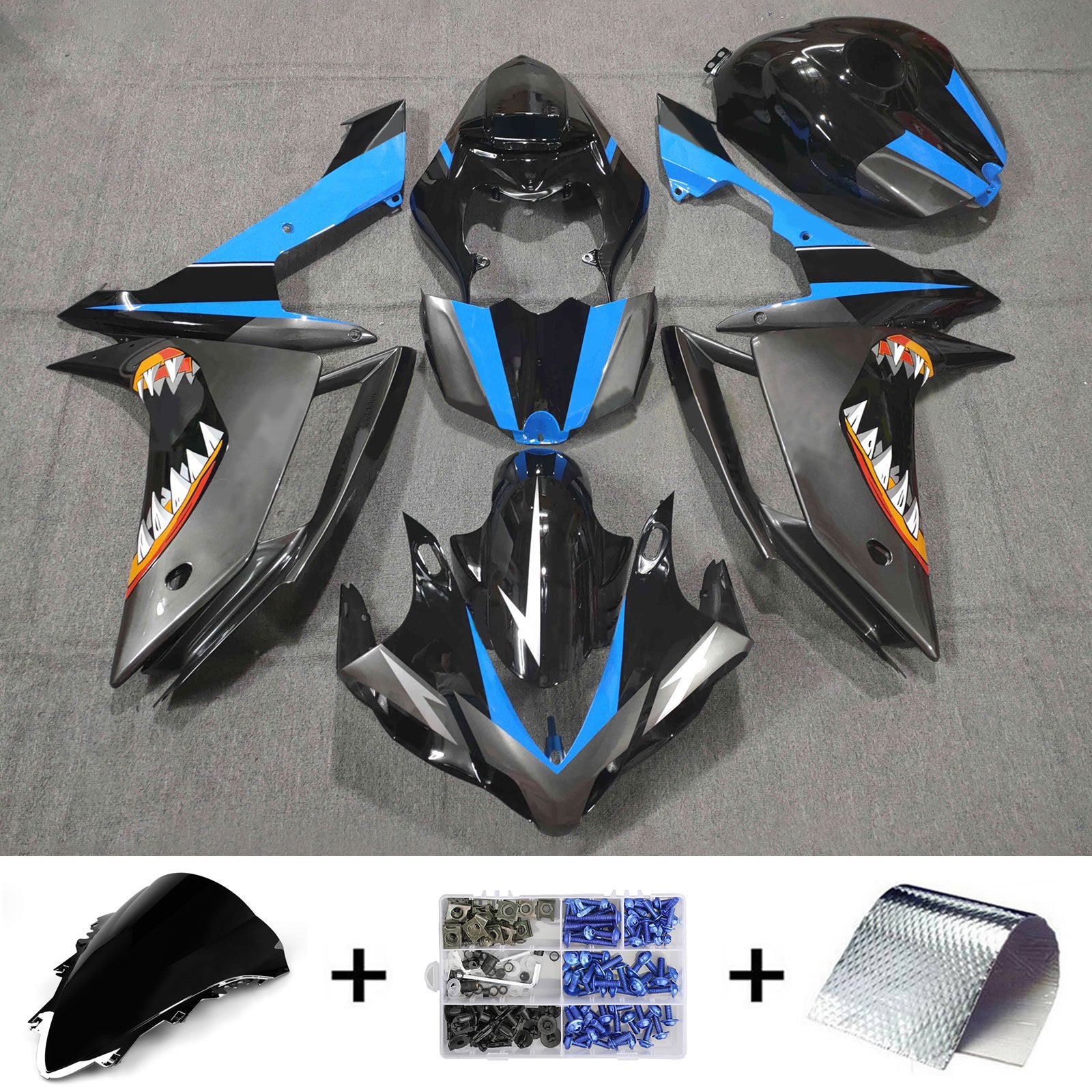 Amotopart Kit Carrénage Yamaha YZF 1000 R1 R1 2007-2008 ABS PLASTIČNA karoserija