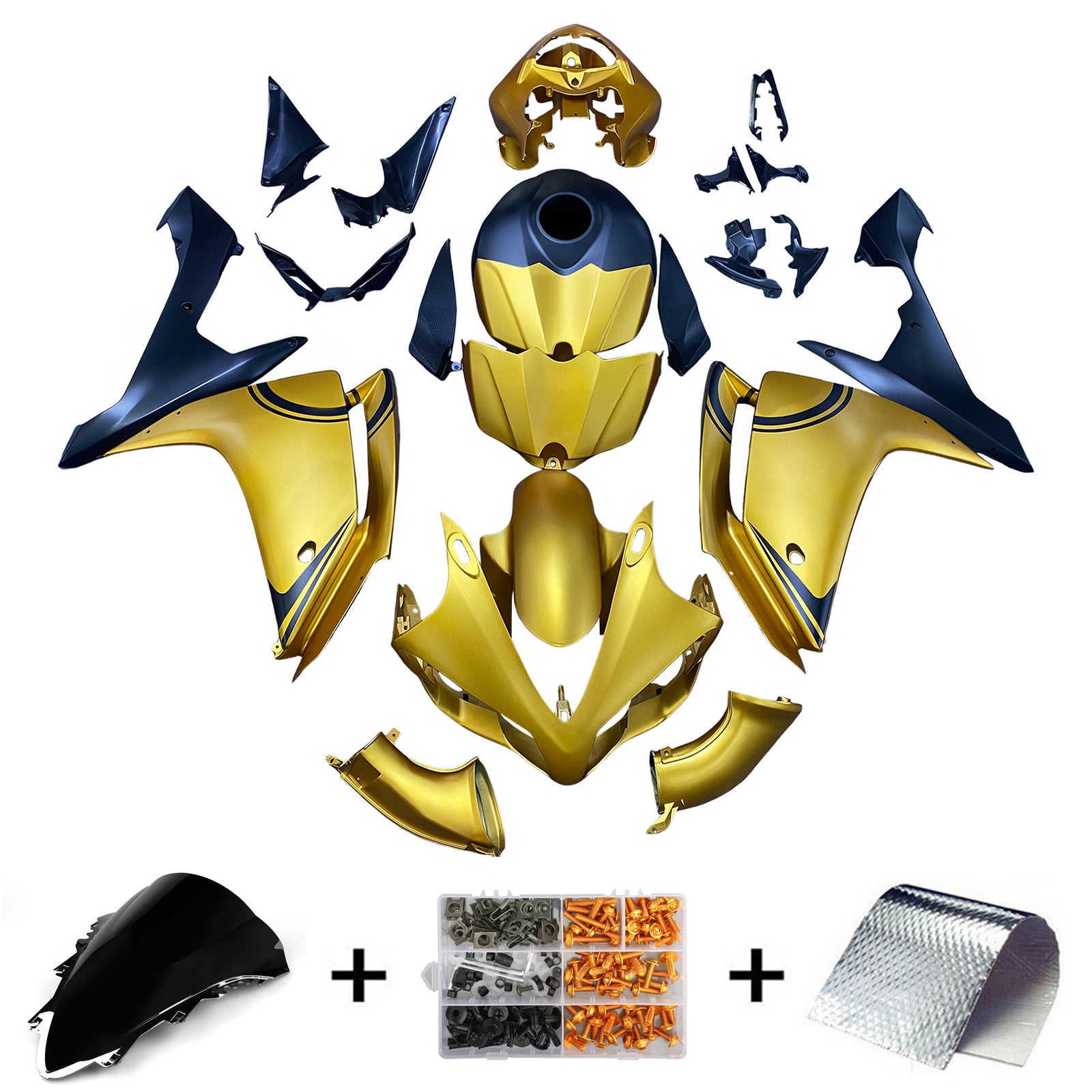 Kit Carena Amotopart Yamaha YZF 1000 R1 2007-2008 Carrozzeria in Plastica ABS