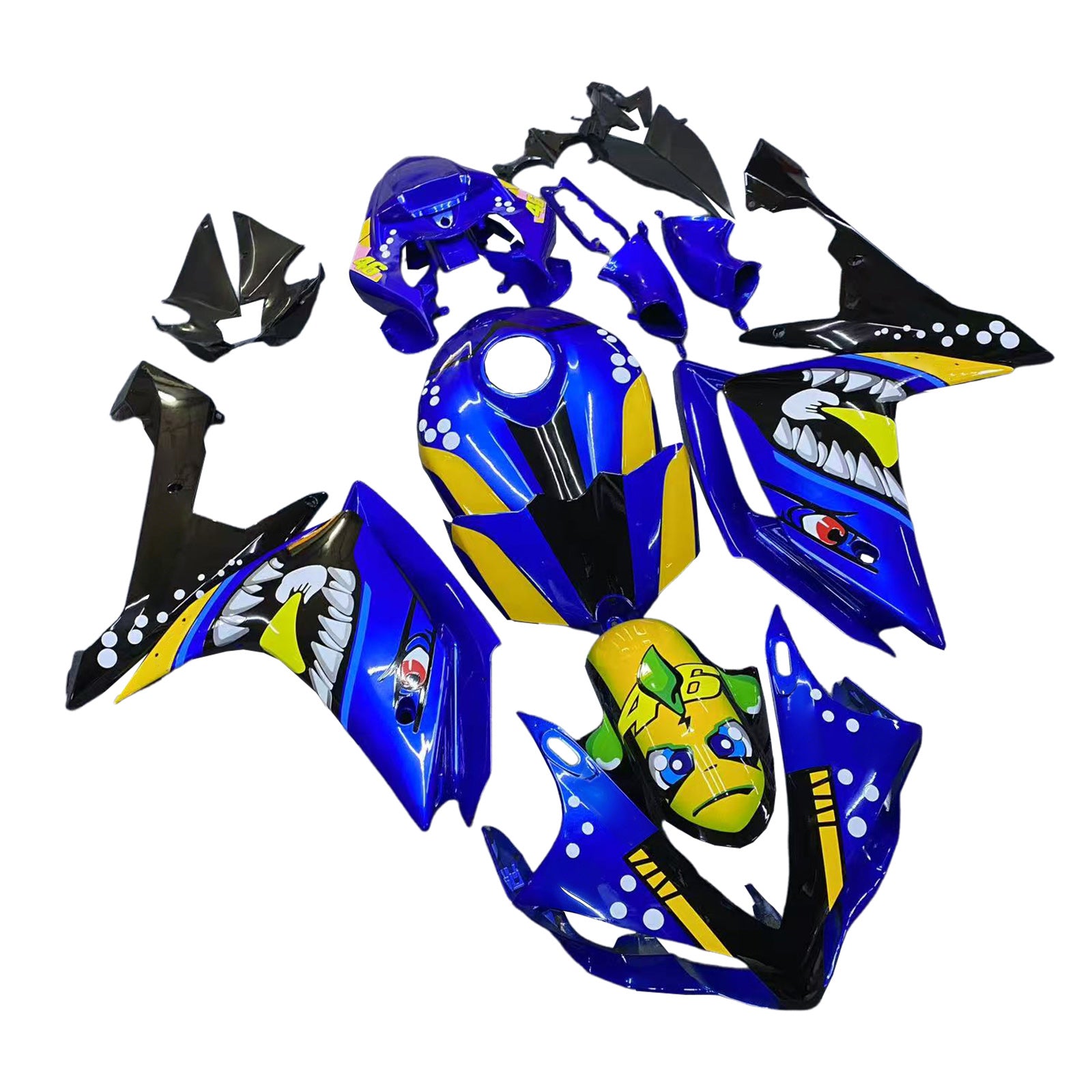 Amotopart Kuipset Yamaha YZF 1000 R1 2007-2008 ABS Kunststof Carrosserie