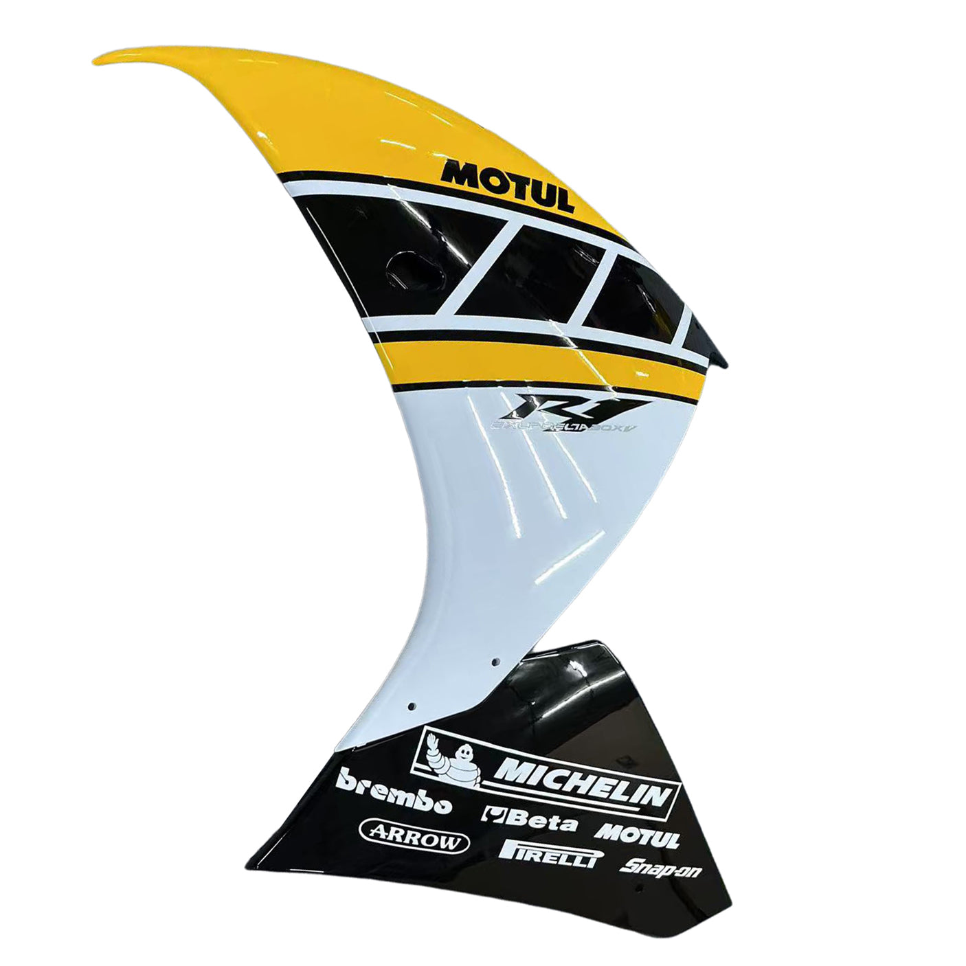 Amotopart stroomlijnkappen 2009-2011 Yamaha YZF-R1 geel zwart Motul R1 generiek