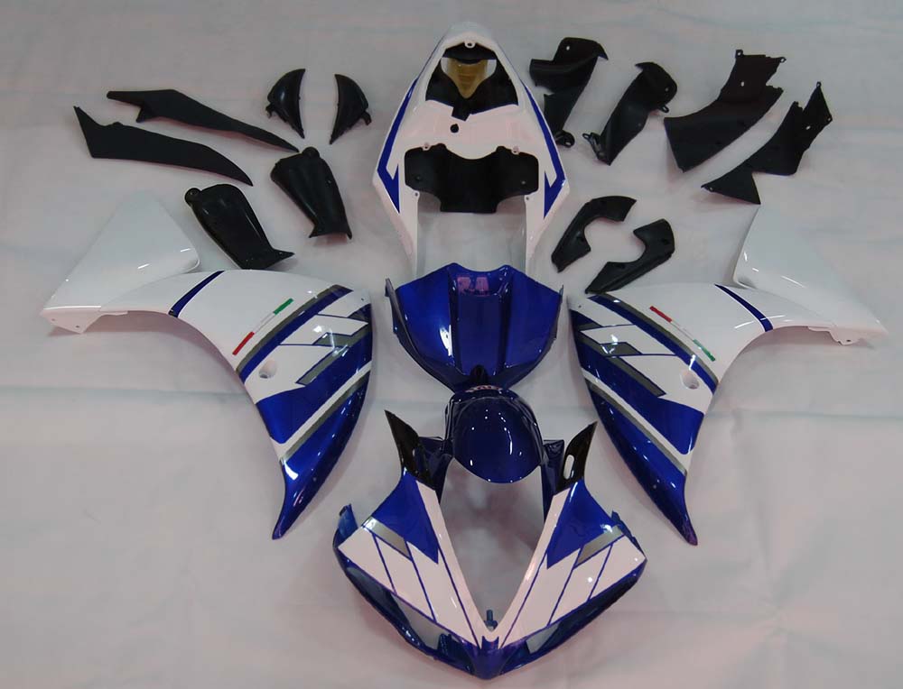Carénages Amotopart 2009-2011 Yamaha YZF-R1 Blanc Bleu FIAT R1 Generic