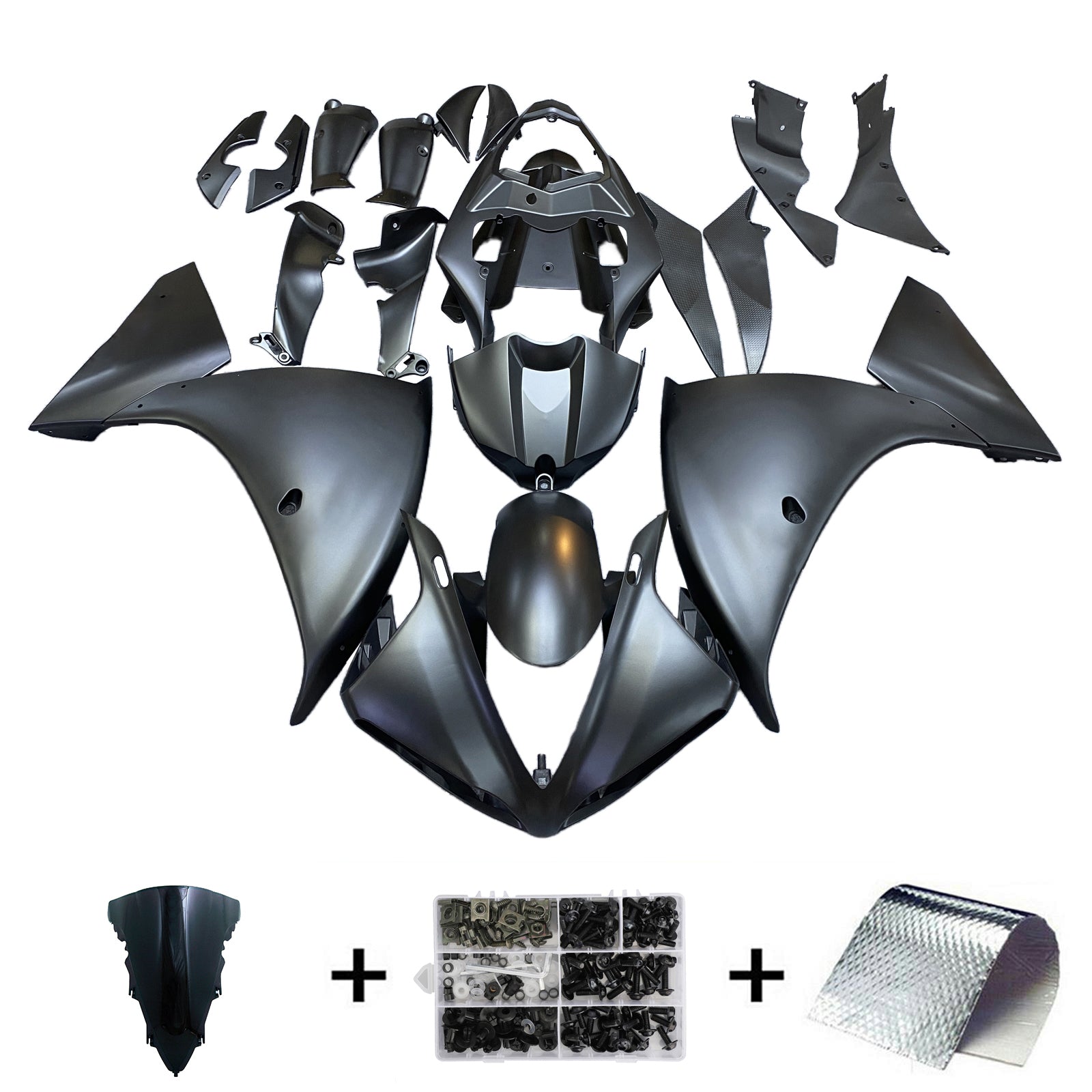 Amotopartin suojat 2009-2011 Yamaha YZF-R1 Mattamusta R1 Generic