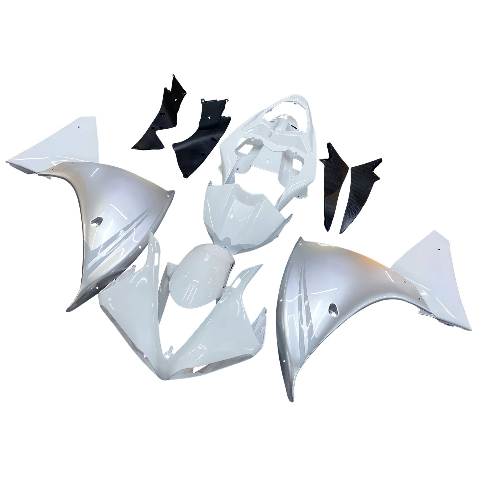 Carene Amotopart 2009-20121 Yamaha YZF-R1 Bianco Argento R1 Generico