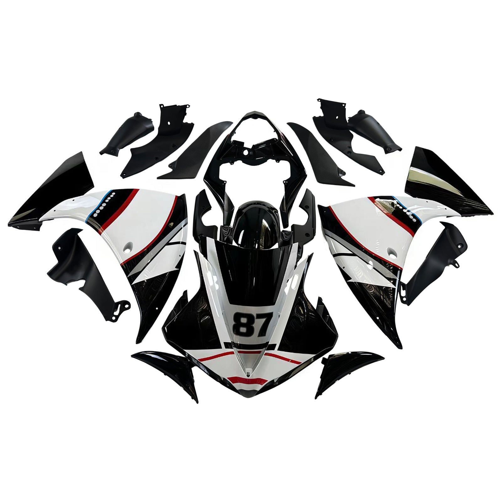Kit de carénage Amotopart pour Yamaha YZF 1000 R1 2009-2011 générique