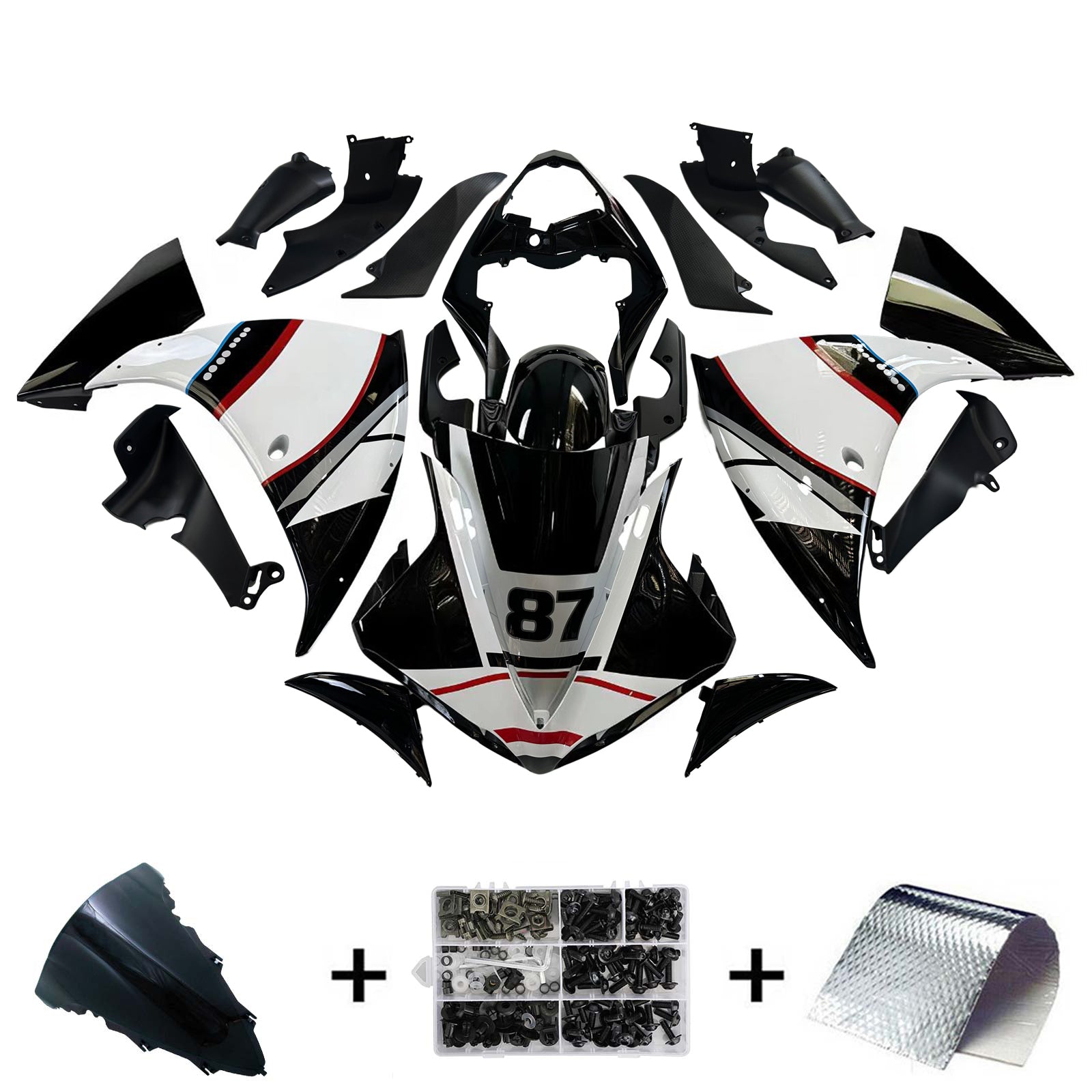 Kit de carénage Amotopart pour Yamaha YZF 1000 R1 2009-2011 générique