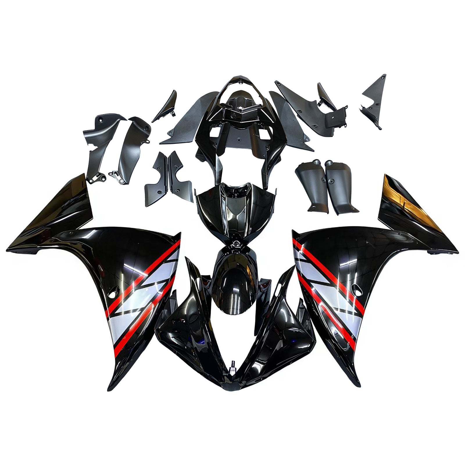Amotopart Yamaha YZF 1000 R1 2009-2011 Kit Carénage Carrosserie Plastique ABS