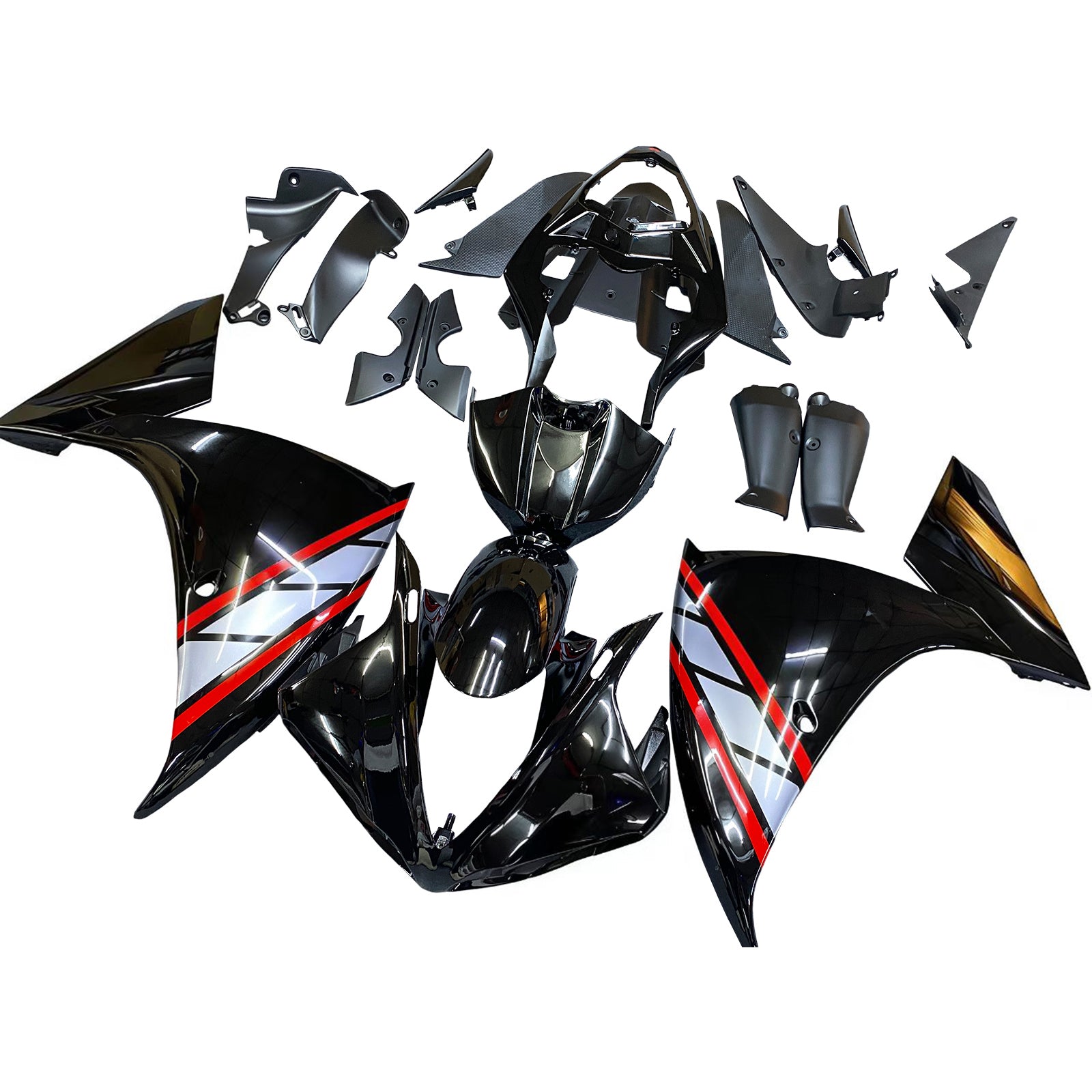 Amotopart Yamaha YZF 1000 R1 2009-2011 Kit Carénage Carrosserie Plastique ABS