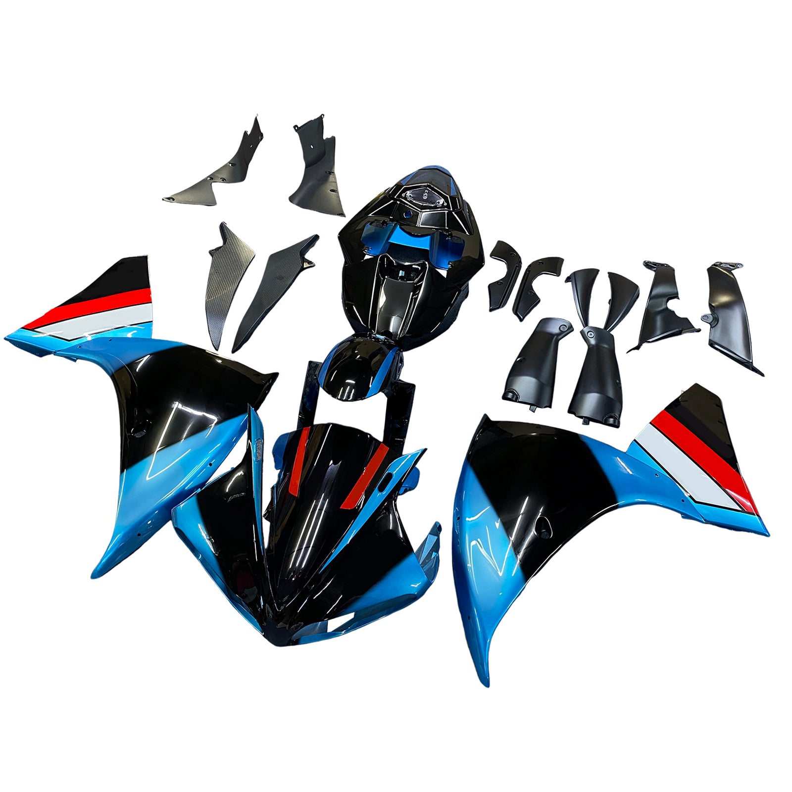 Amotopart Yamaha YZF 1000 R1 2009-2011 Kit Carénage Carrosserie Plastique ABS