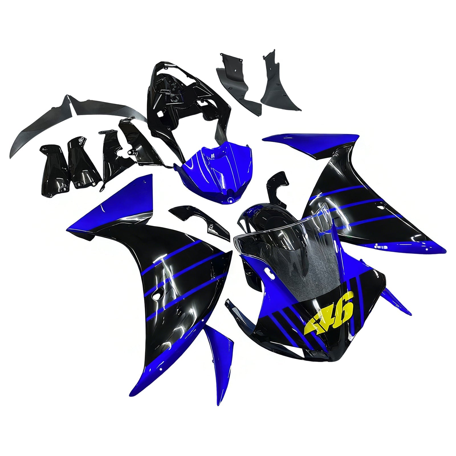 Amotopart Yamaha YZF 1000 R1 2009-2011 Kit Carénage Carrosserie Plastique ABS