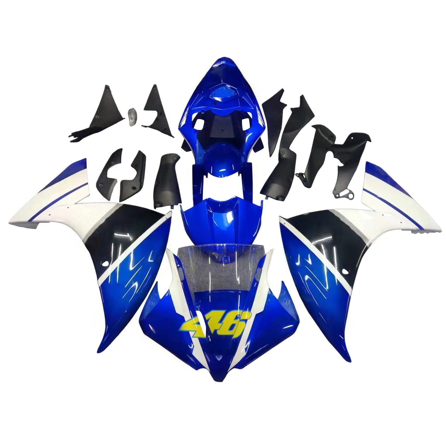 Injectie kuip kit carrosserie plastic abs geschikt voor yamaha yzf 1000 r1 2012-2014