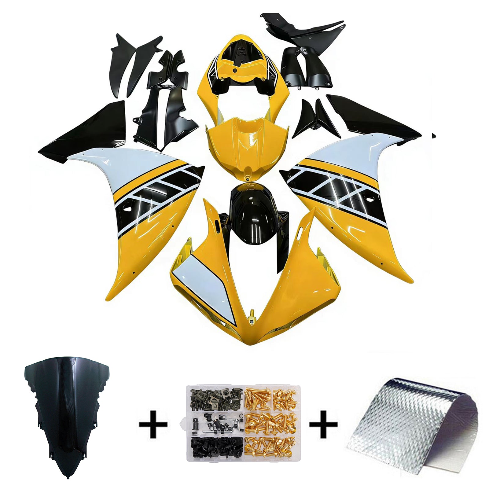 Zestaw owiewki wtryskowej Nadwozie Plastik ABS pasuje do Yamaha YZF 1000 R1 2012-2014