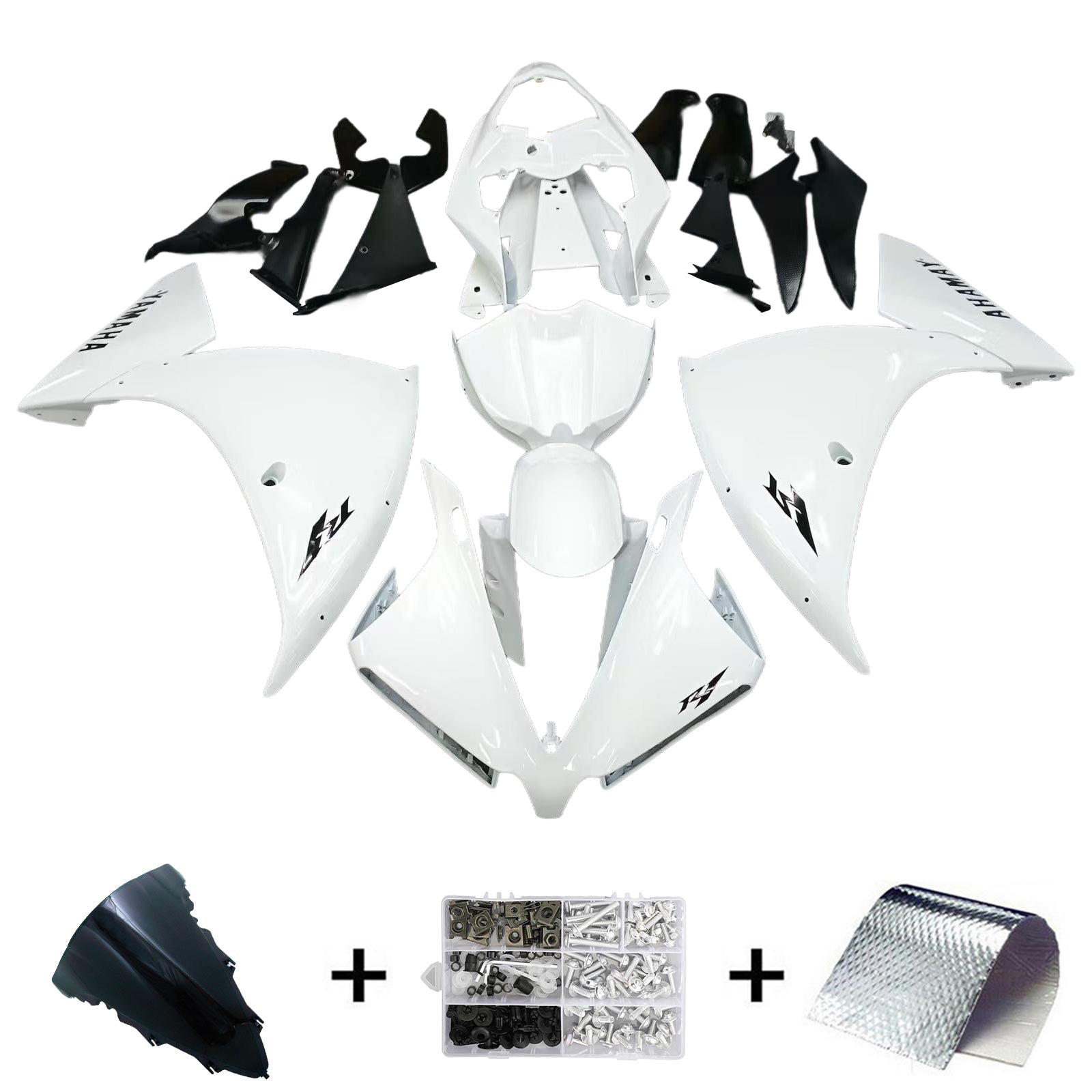 Amotopart Fairing Zestaw dla Yamaha YZF 1000 R1 2012-2014 Generic