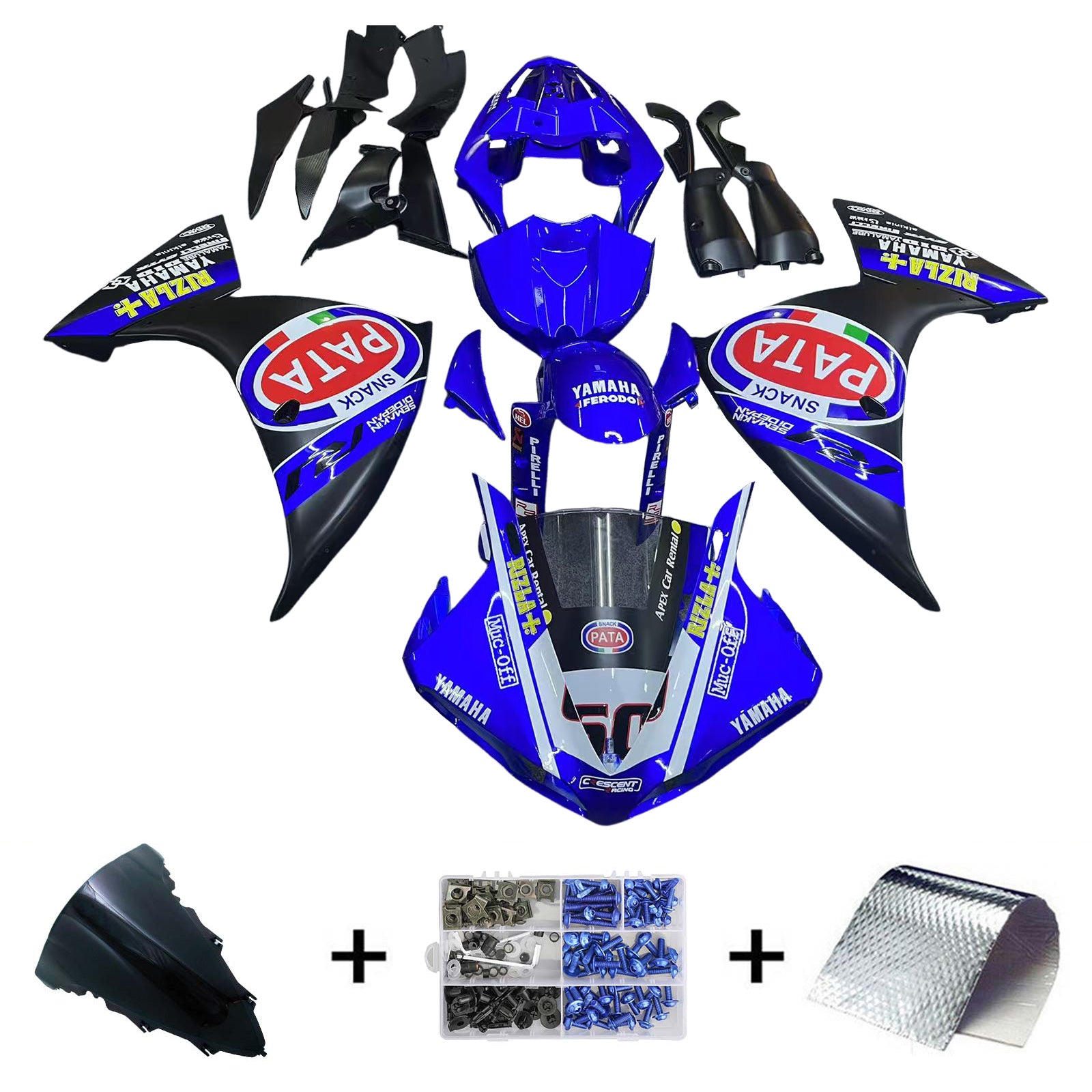 Kit de carénage Amotopart pour Yamaha YZF 1000 R1 2012-2014 générique