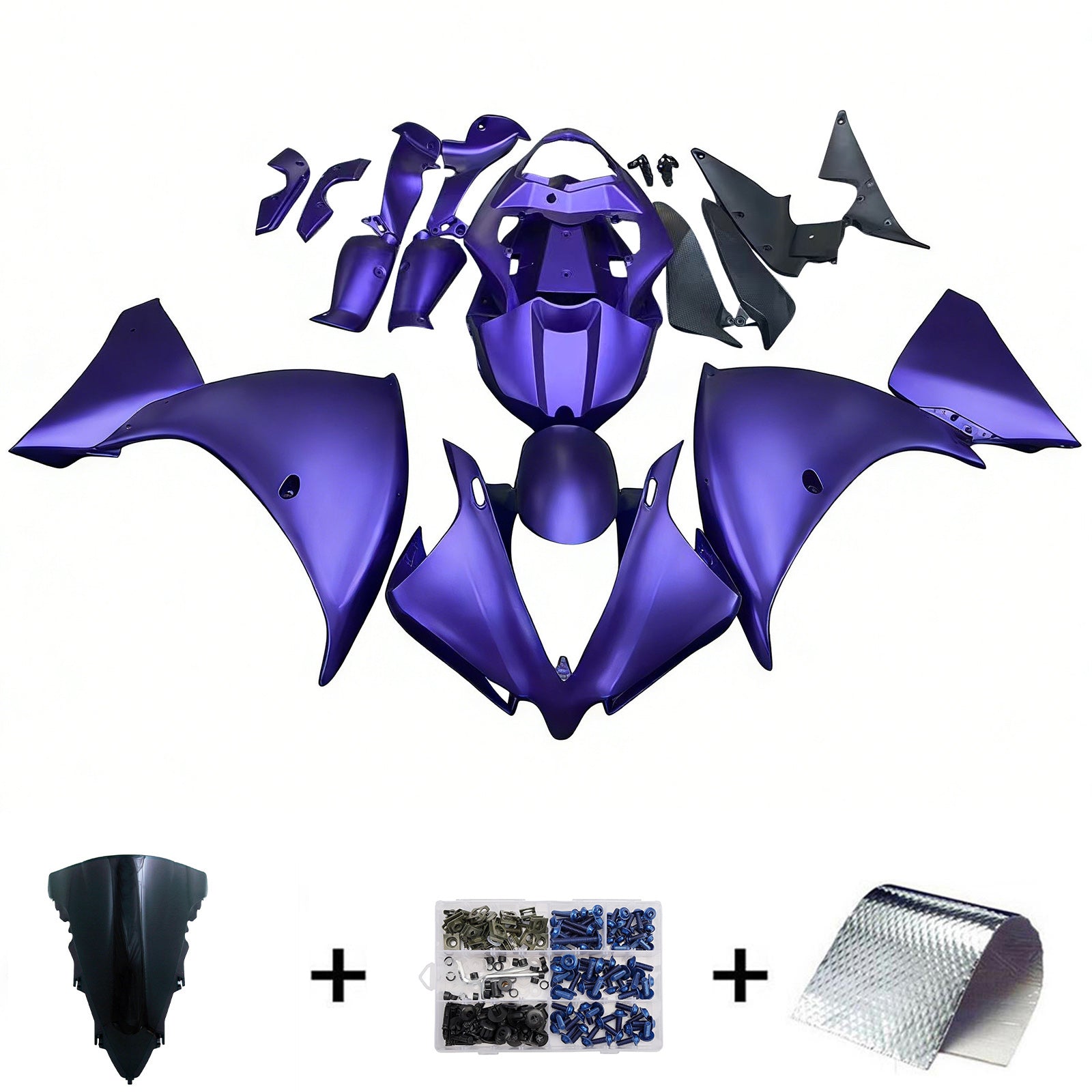 Kit de carénage par injection , carrosserie en plastique ABS Pour Yamaha YZF 1000 R1 2012-2014