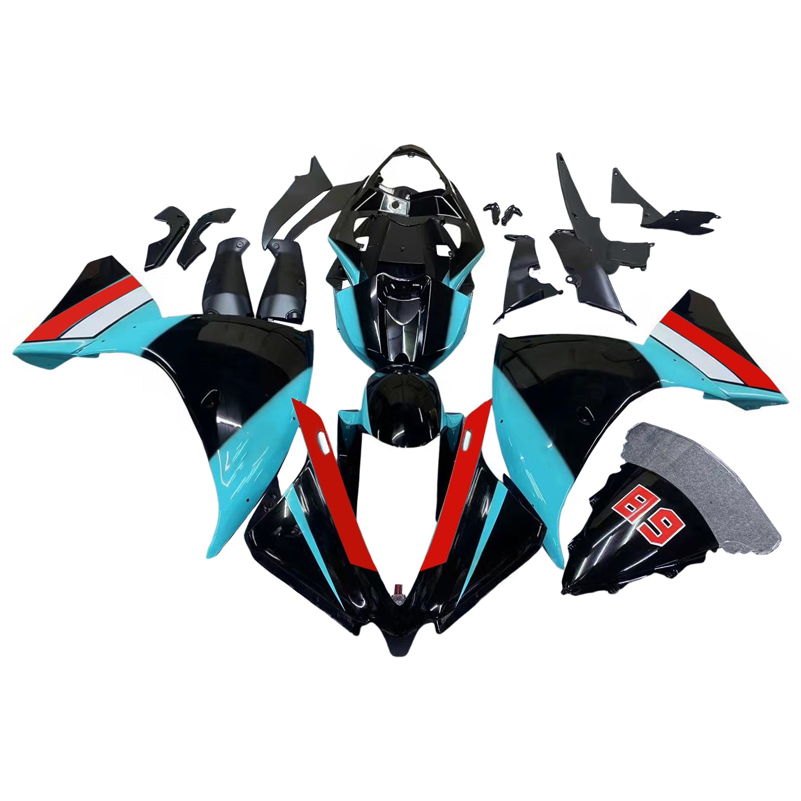 Kit de carénage par injection , carrosserie en plastique ABS Pour Yamaha YZF 1000 R1 2012-2014