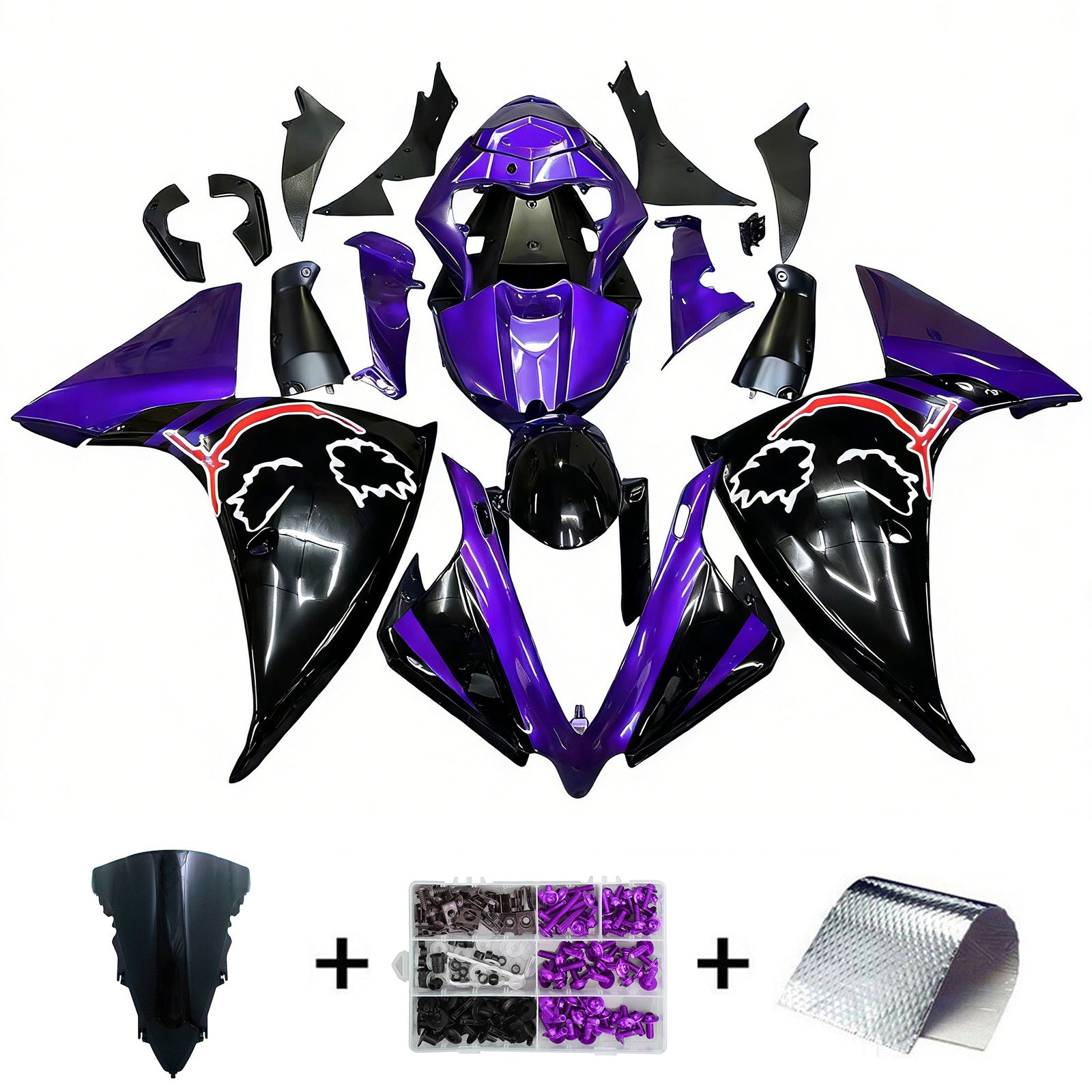 Ruiskutussuojasarja Yamaha YZF-R1 2012-2014 ABS muovinen kori
