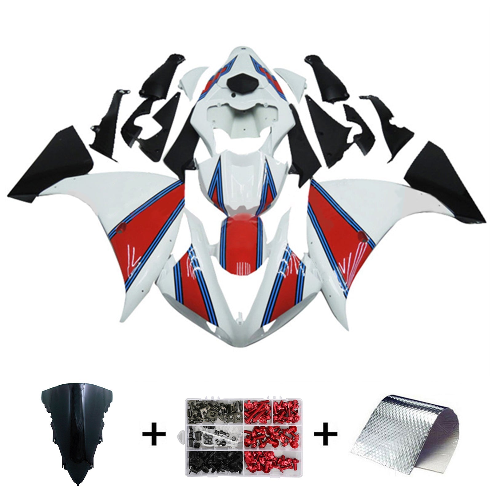 Kit de carénage d'injection Yamaha YZF-R1 2012-2014, carrosserie en plastique ABS