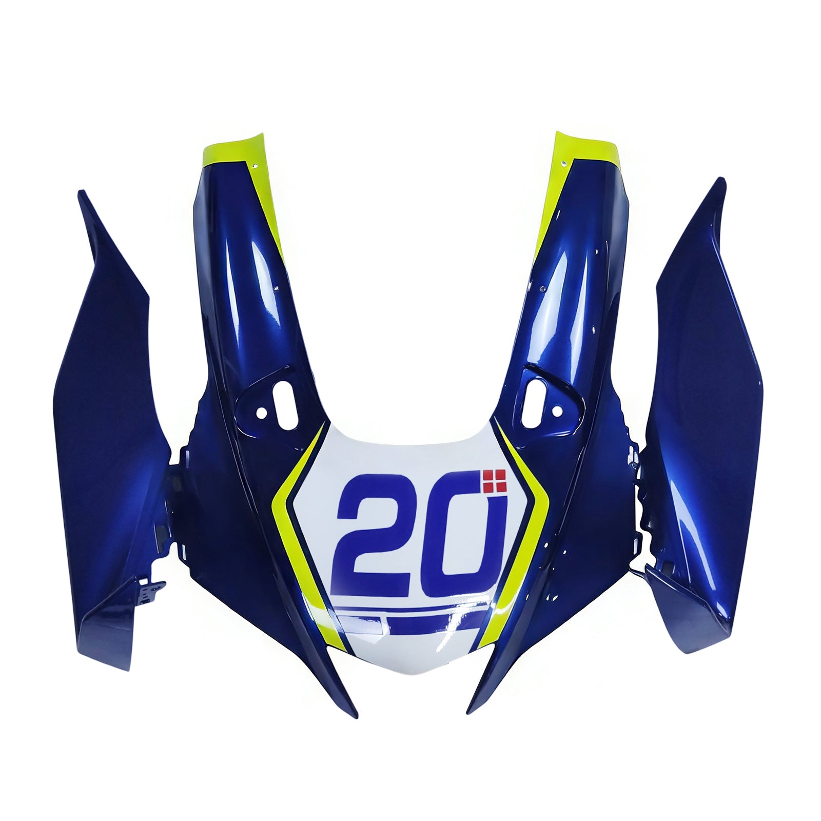 Kit di carenatura Amotopart Yamaha YZF R1 2020-2024 blu e giallo