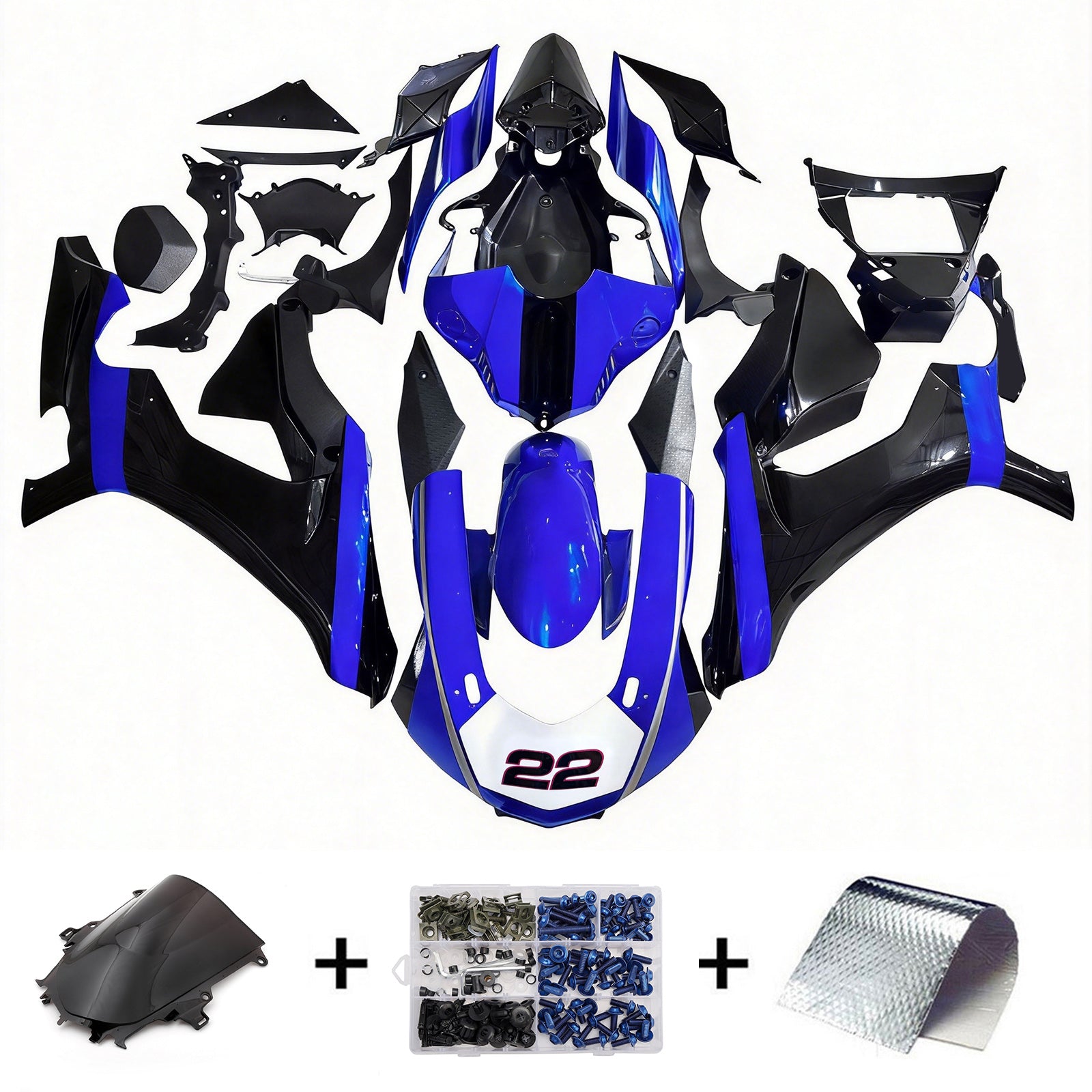 Kit de carenado de inyección, carrocería de plástico ABS para Yamaha YZF 1000 R1 2015-2019