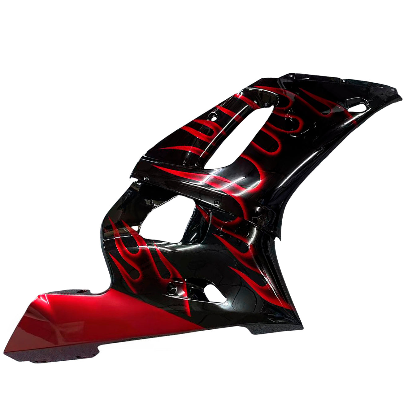 Amotopart Fairingsr 1998-2002 Yamaha YZF-R6 Black & Red Flame R6 Generic