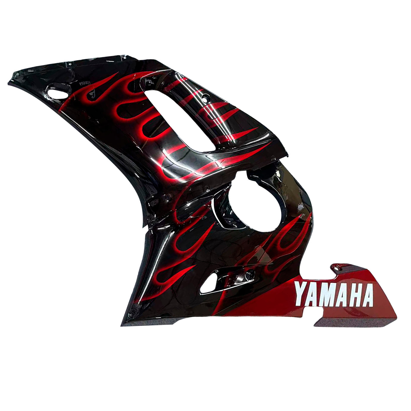 Amotopart Fairingsr 1998-2002 Yamaha YZF-R6 Črni in rdeči plamen R6 generic