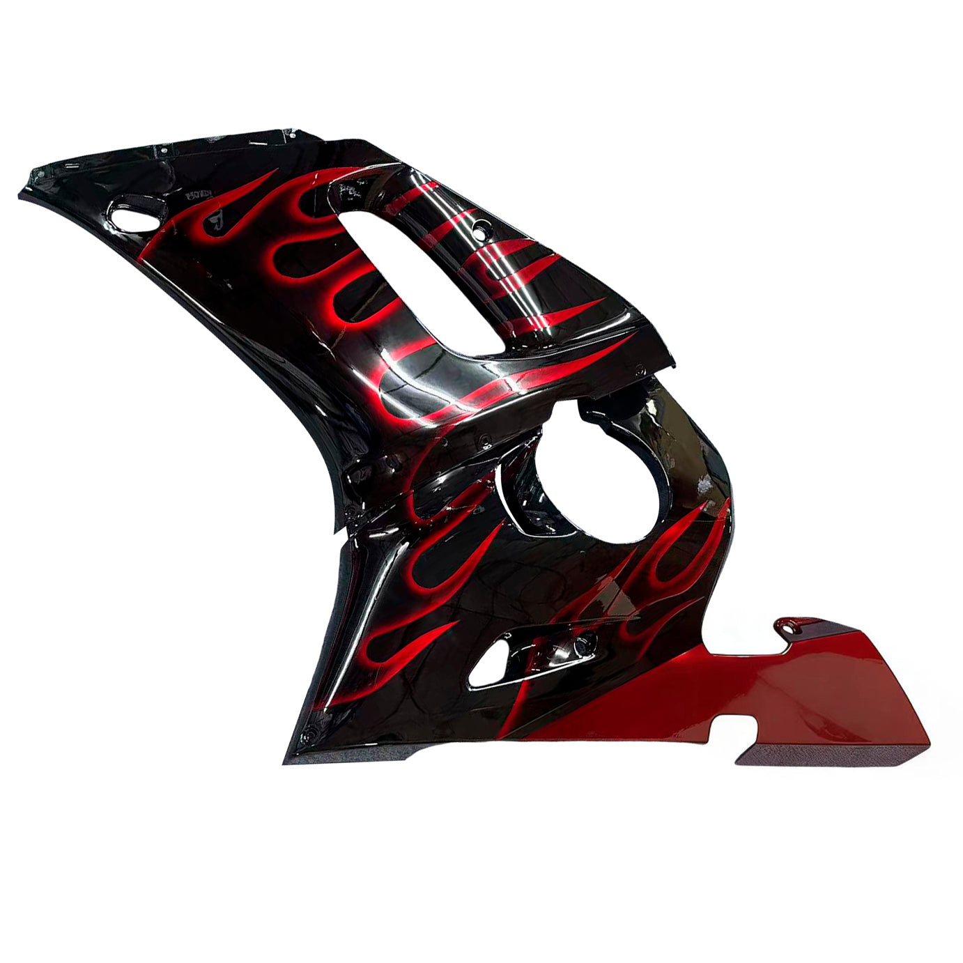 Amotopart Fairingsr 1998-2002 Yamaha YZF-R6 Black & Red Flame R6 Generic