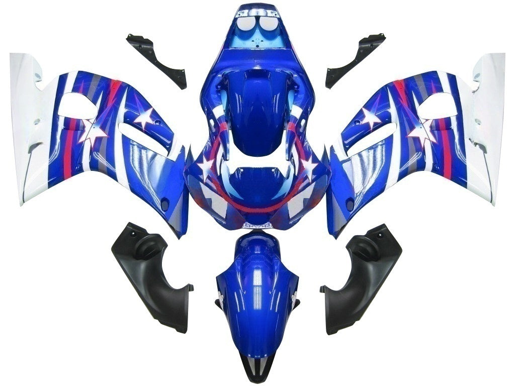Carénages Amotopart 1998-2002 Yamaha YZF-R6 Modra bela zvezda Fiat R6 generic