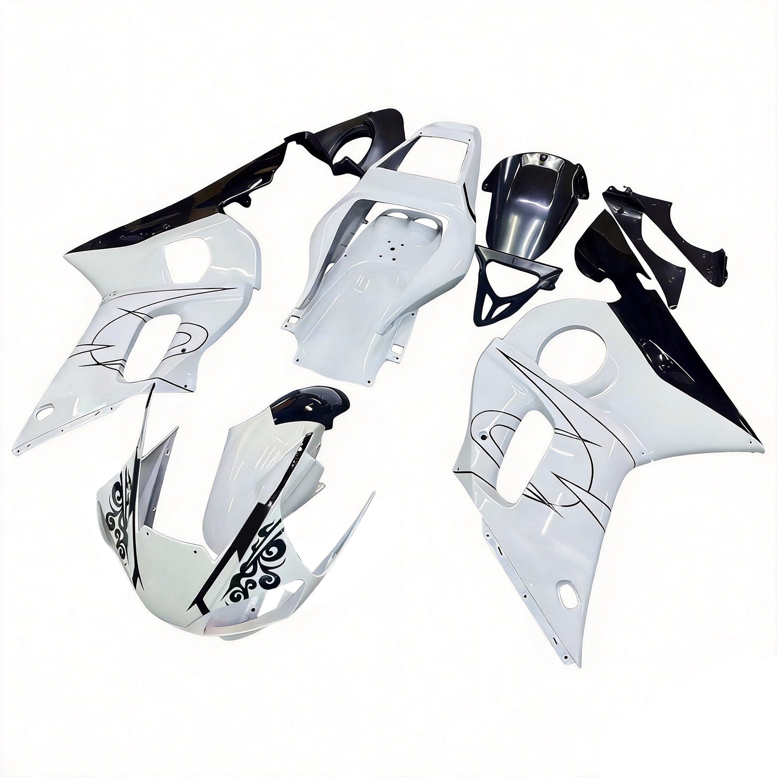 Kit de carénage par injection , carrosserie en plastique ABS Pour Yamaha YZF 600 R6 1998-2002