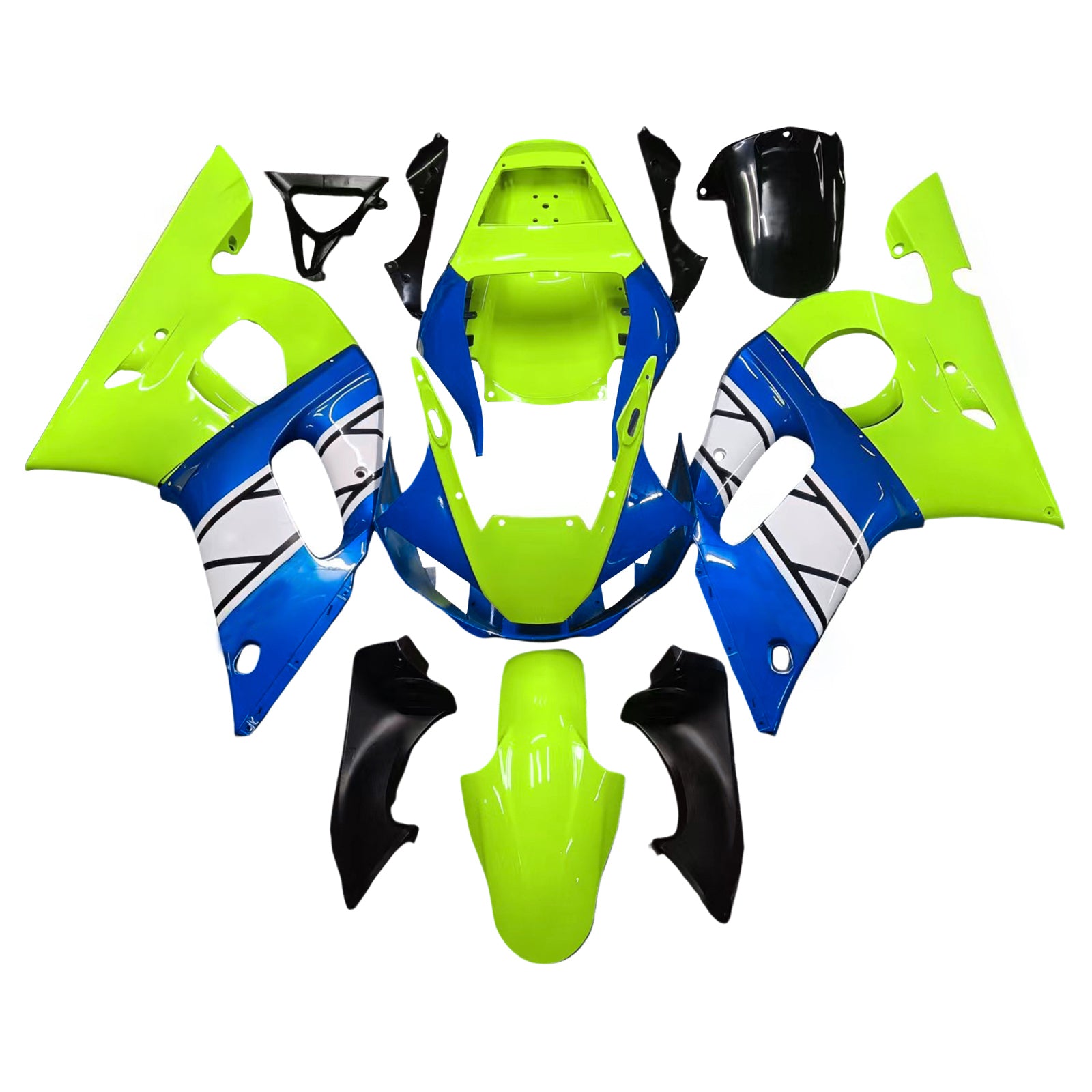 Kit carena Amotopart per Yamaha YZF 600 R6 1998-2002 Generico