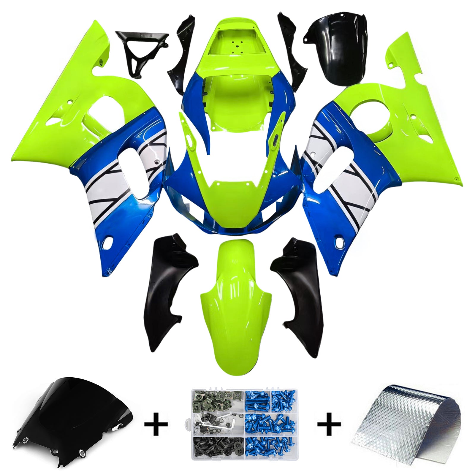 Kit carena Amotopart per Yamaha YZF 600 R6 1998-2002 Generico