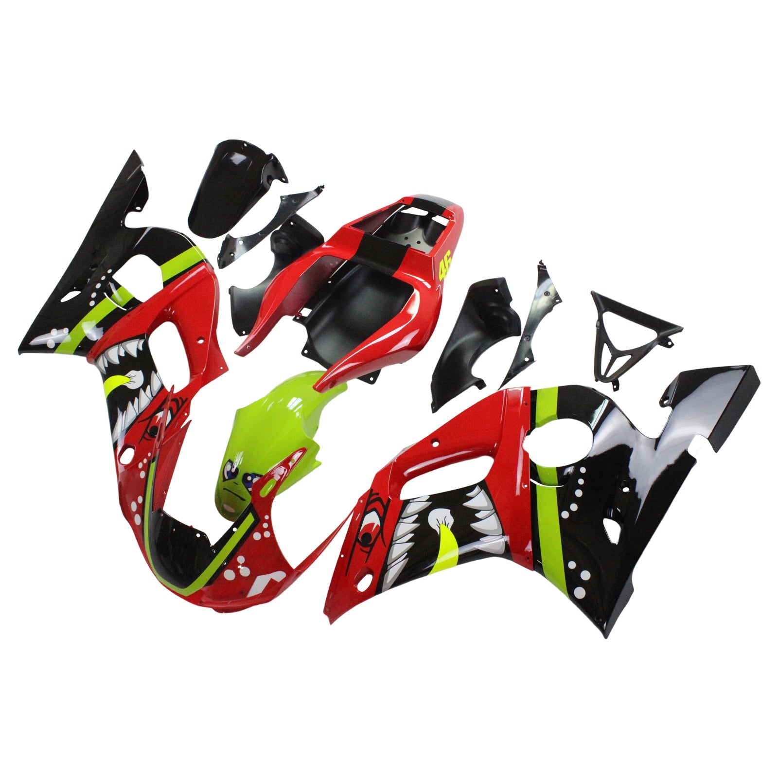 Kit carena Amotopart per Yamaha YZF 600 R6 1998-2002 Generico