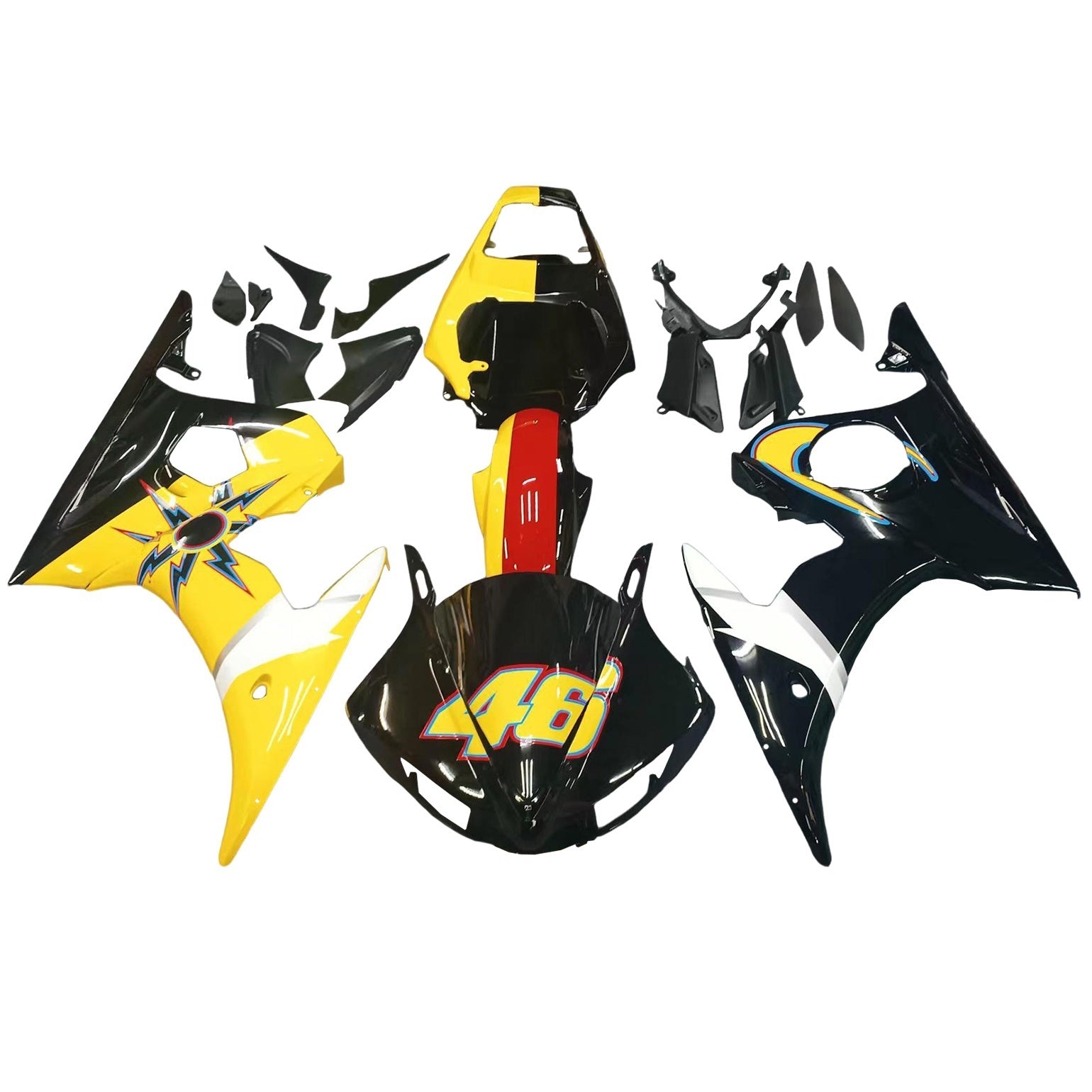 Kit de carénage d'injection de carrosserie pour yamaha yzf 600 R6 2003-2004 R6S 2006-2009