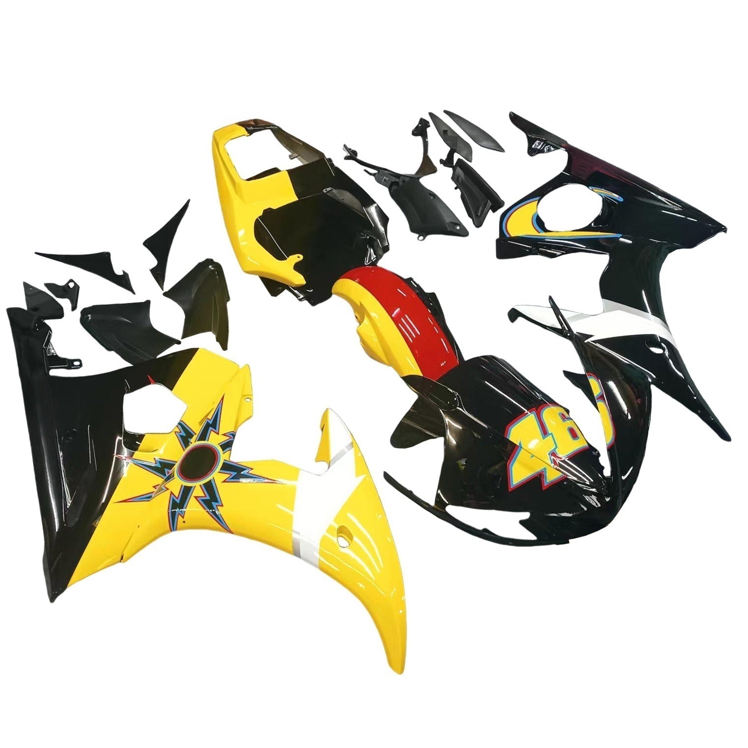 Kit de carénage d'injection de carrosserie pour yamaha yzf 600 R6 2003-2004 R6S 2006-2009