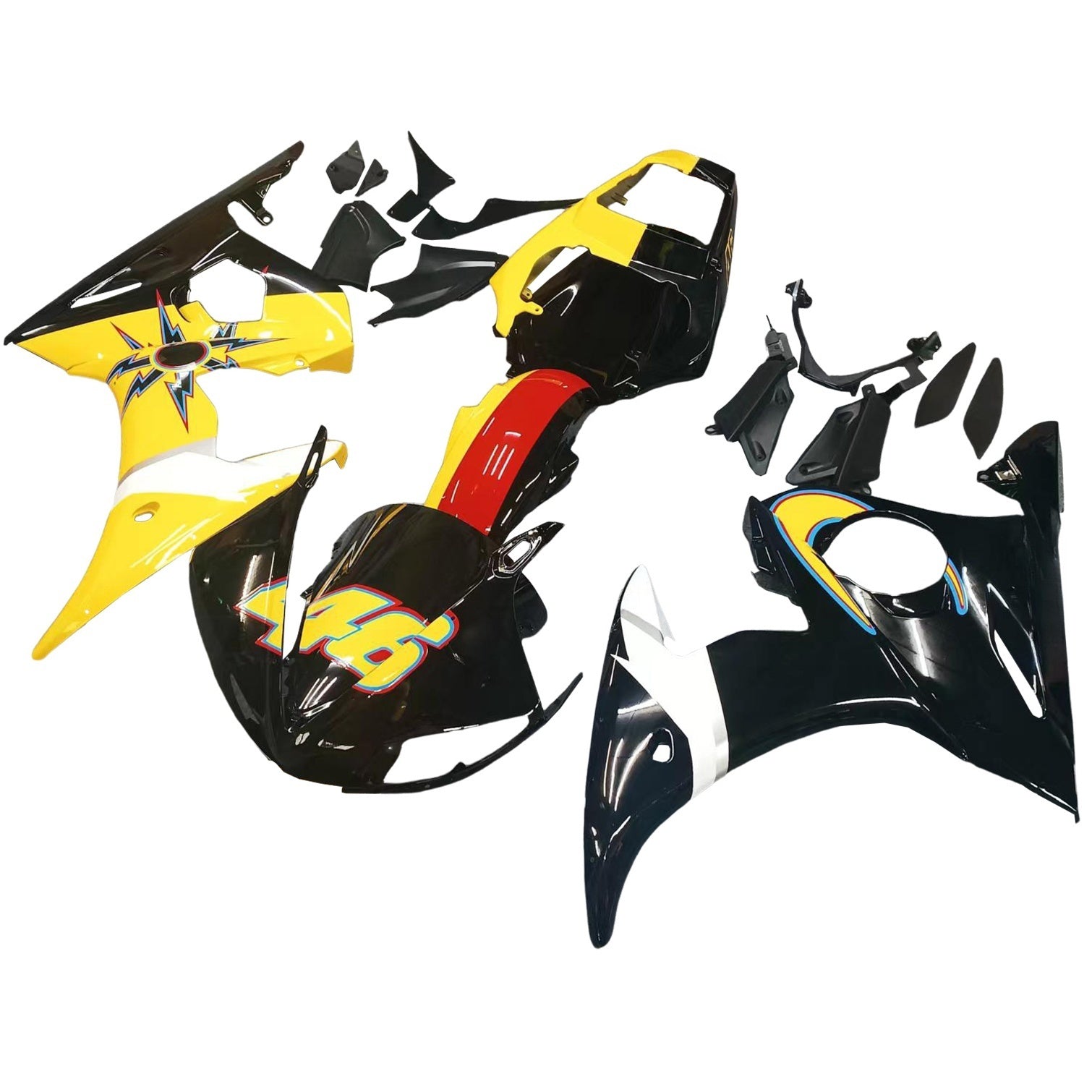 Kit de carénage d'injection de carrosserie pour yamaha yzf 600 R6 2003-2004 R6S 2006-2009