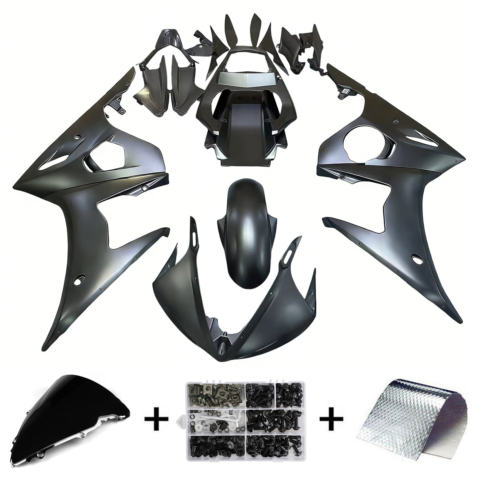 Amotopart Yamaha YZF 600 R6 2003-2004 R6S 2006-2009 Kit de carenado de carrocería
