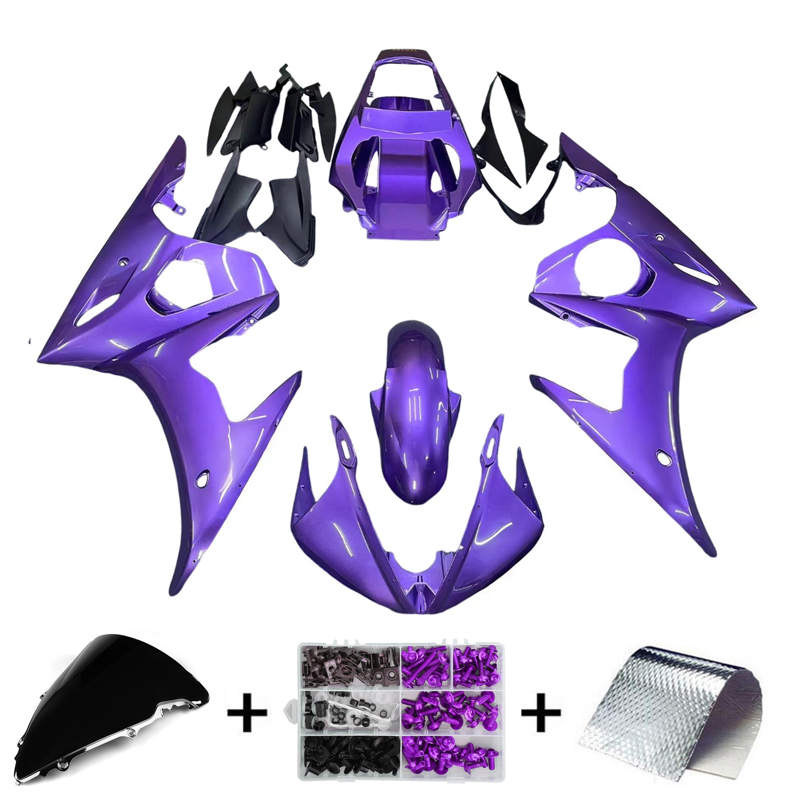2003-2004 Yamaha YZF 600 R6 2006-2009 R6S Kit de carénage d'injection carrosserie