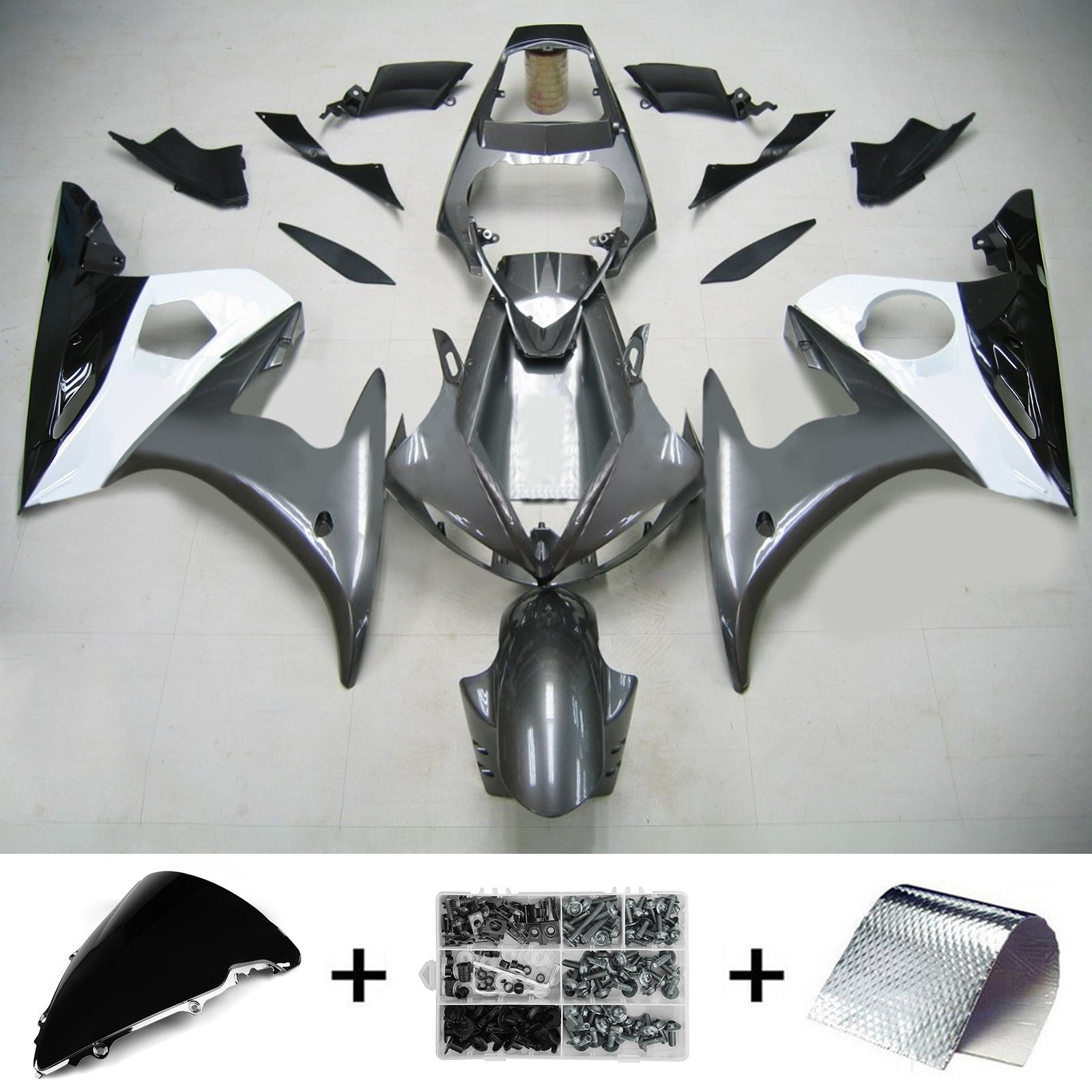 Kit de carénage Amotopart pour Yamaha YZF 600 R6 2003-2004 R6S 2006-2009