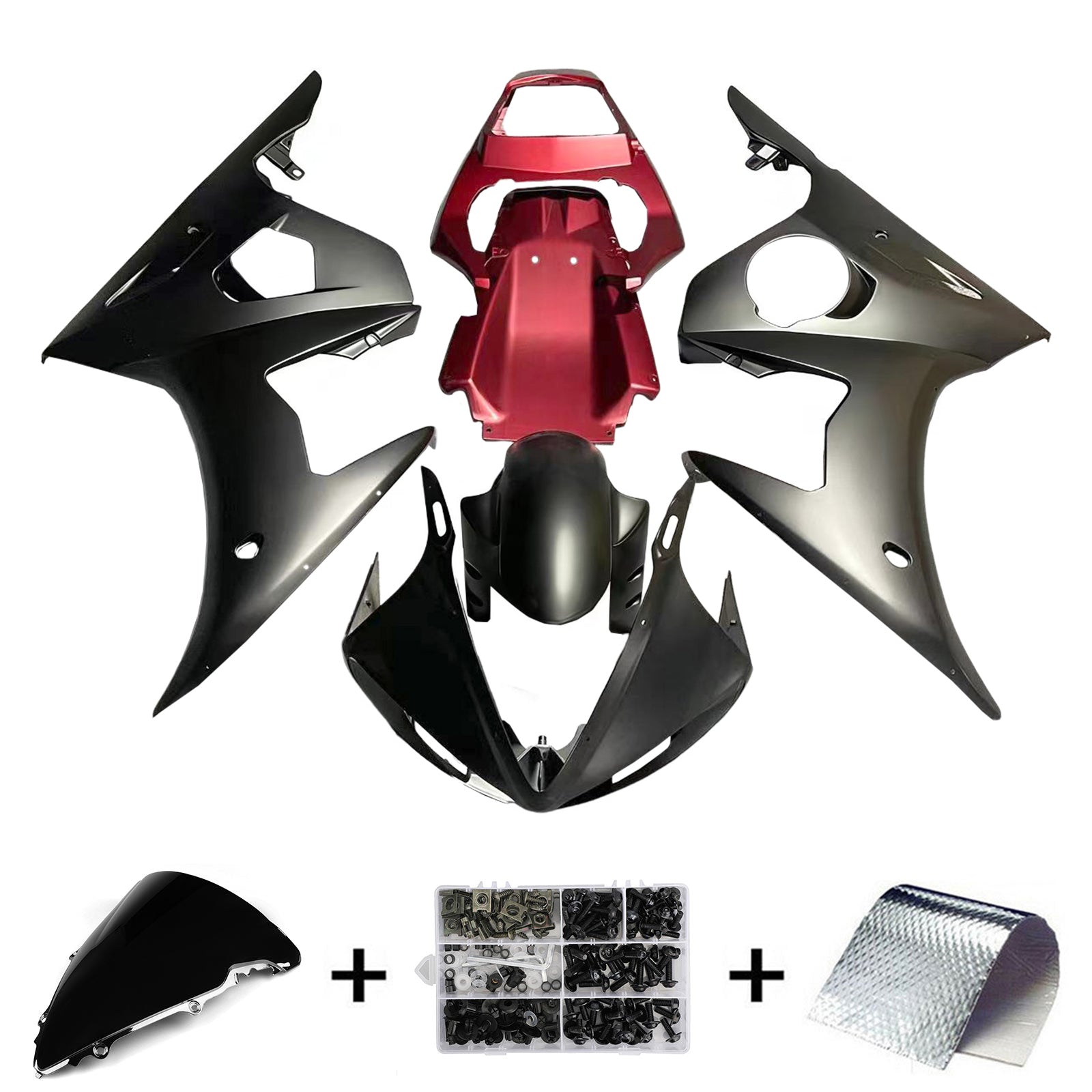 Kit de carénage Amotopart pour Yamaha YZF 600 R6 2003-2004 R6S 2006-2009