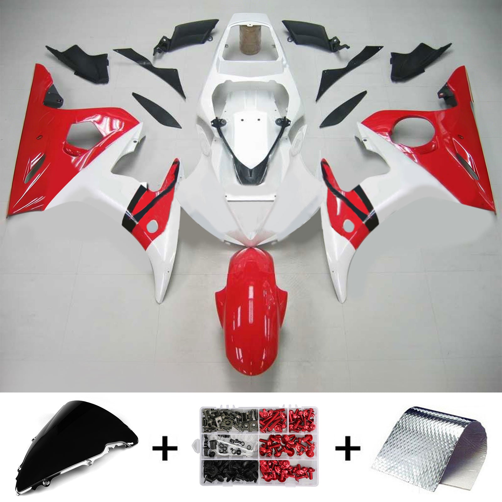 Kit de carénage Amotopart pour Yamaha YZF 600 R6 2003-2004 R6S 2006-2009