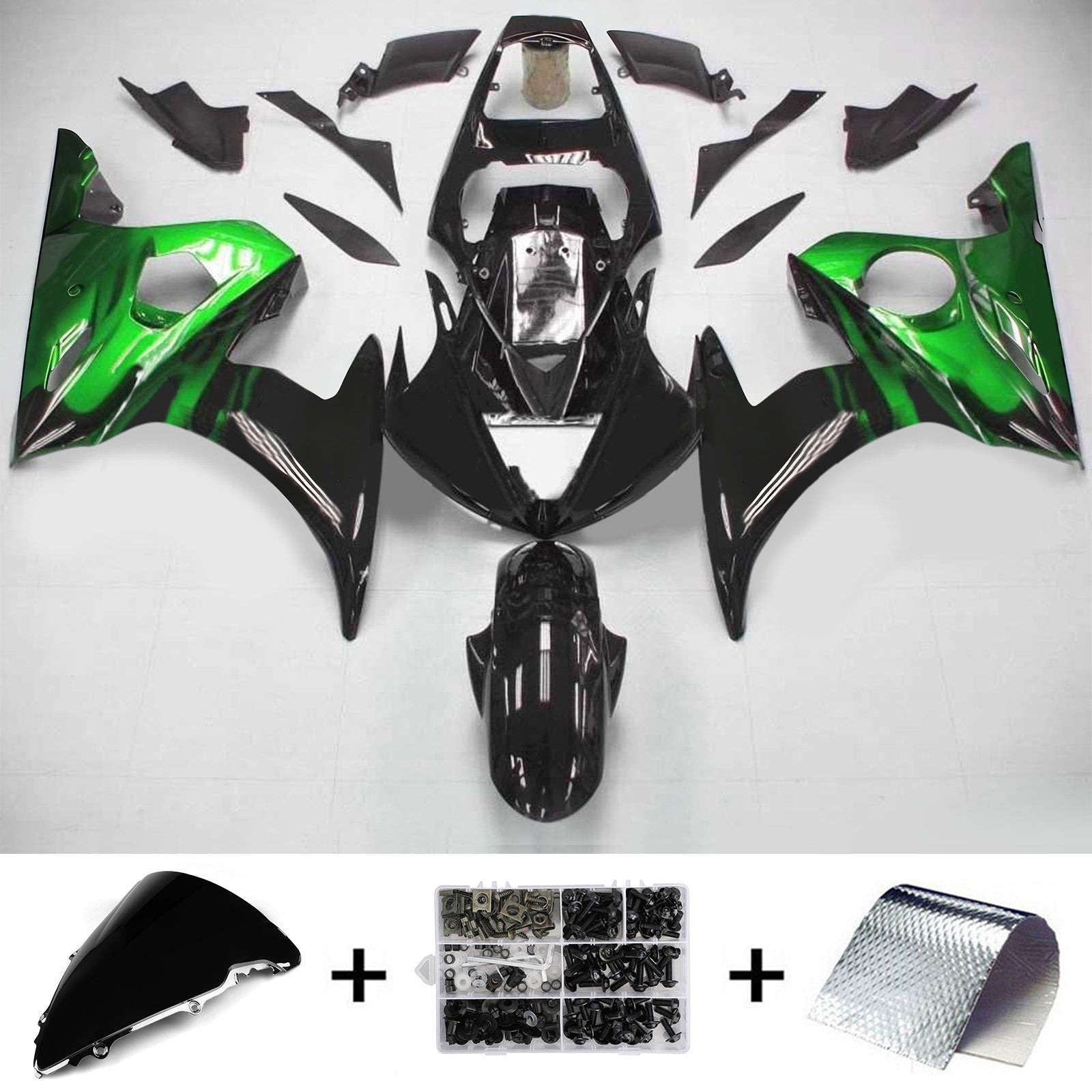 Kit de carénage Amotopart pour Yamaha YZF 600 R6 2003-2004 R6S 2006-2009