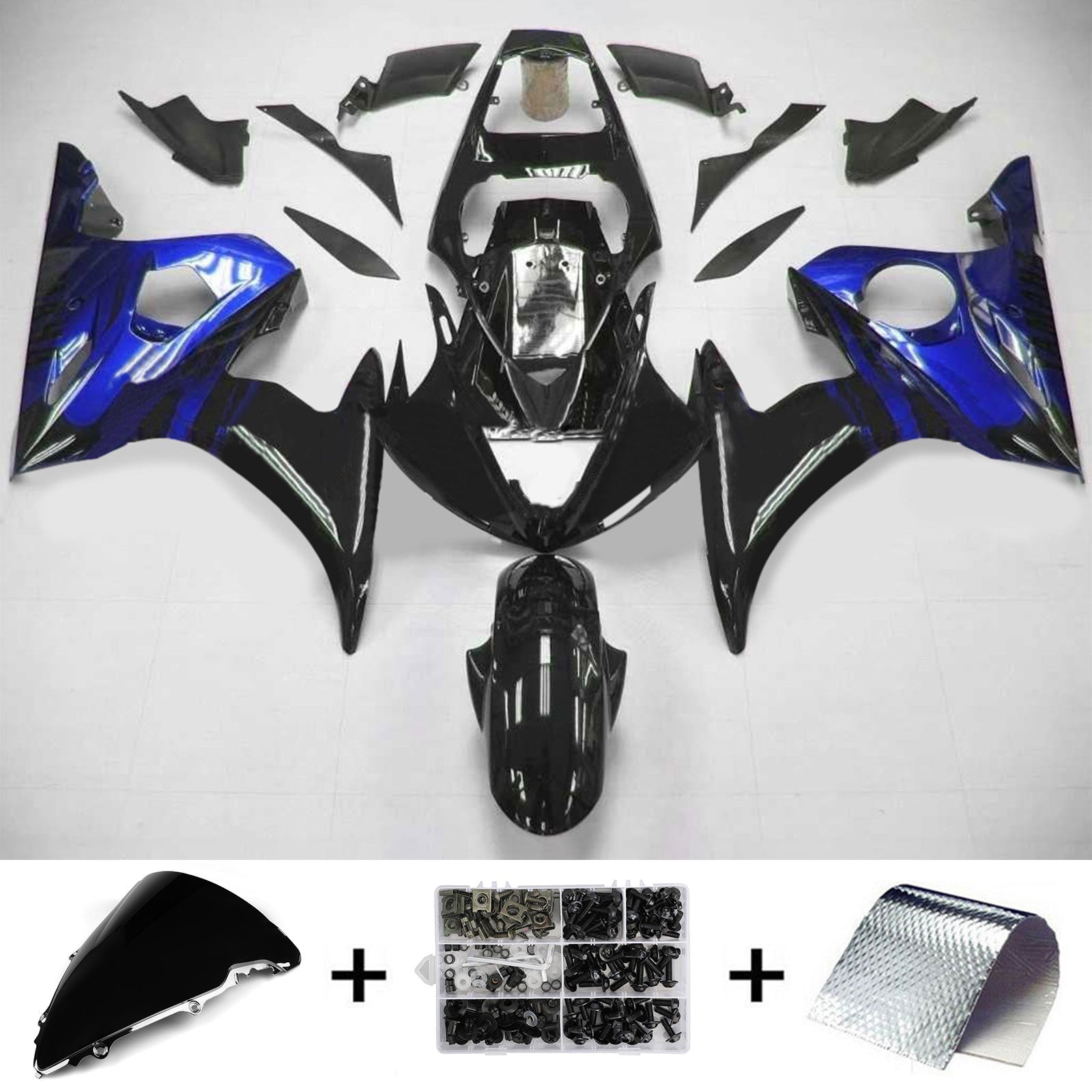 Kit de carénage Amotopart pour Yamaha YZF 600 R6 2003-2004 R6S 2006-2009