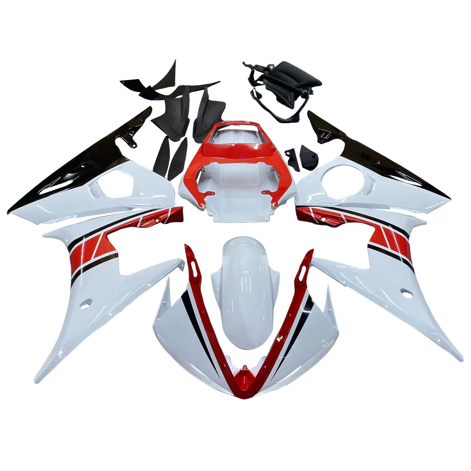 Amotopart Fairing Zestaw dla Yamaha YZF 600 R6 2003-2004 R6S 2006-2009